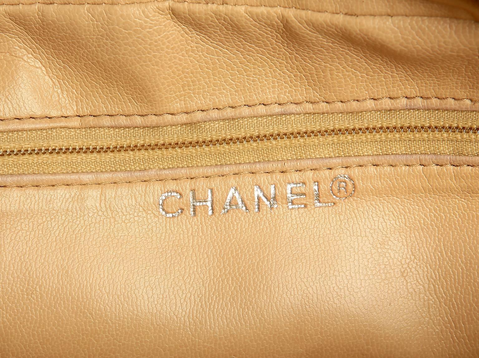 Chanel Beige Leather Vintage Camera Bag 5