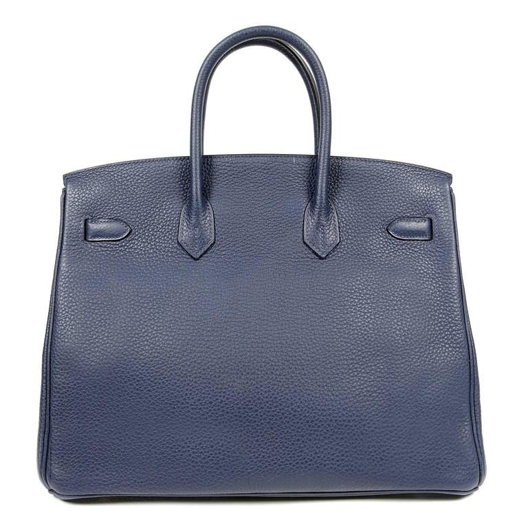Hermès Indigo Blue Togo 35 cm Birkin Bag, PHW at 1stDibs