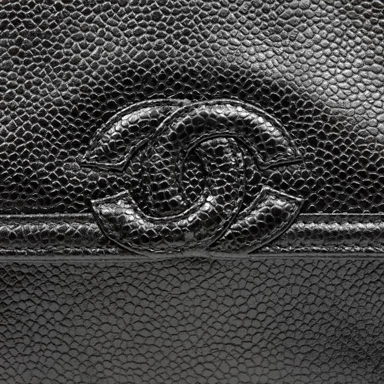 Chanel Vintage Camera Bag- Black Caviar Leather with gold at 1stDibs