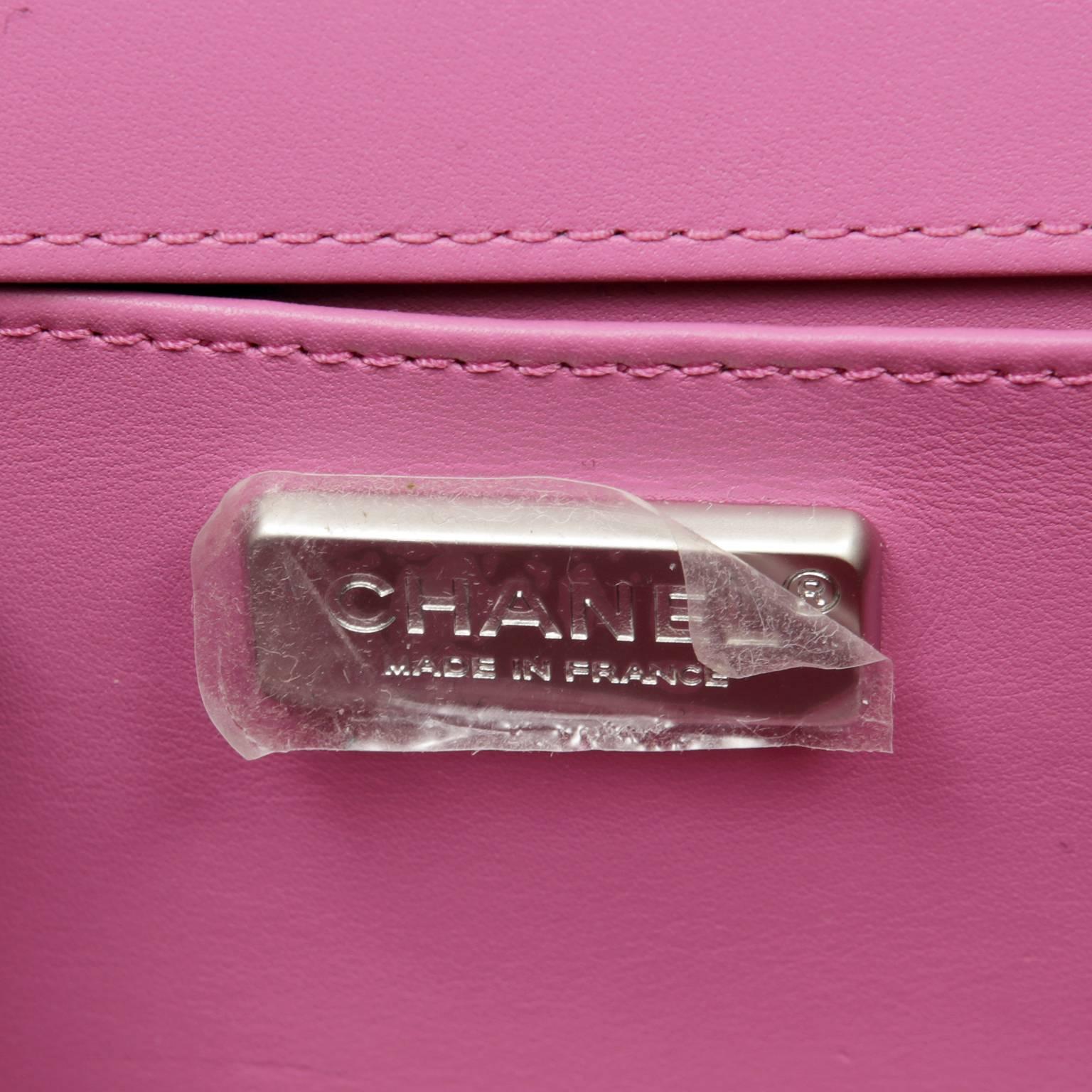 Chanel Pink Fuchsia Pink Python Boy Bag 1