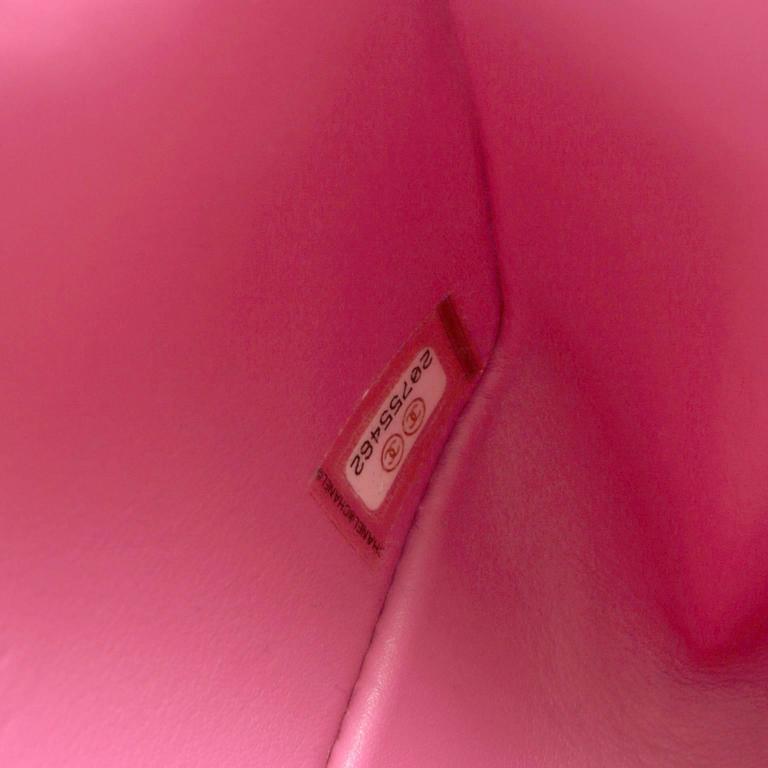 Chanel Pink Fuchsia Pink Python Boy Bag at 1stDibs | fuchsia pink handbags