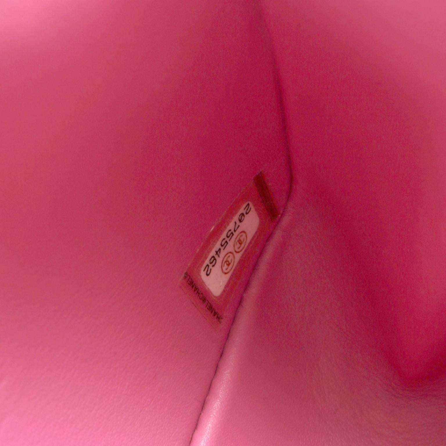 Chanel Pink Fuchsia Pink Python Boy Bag 2