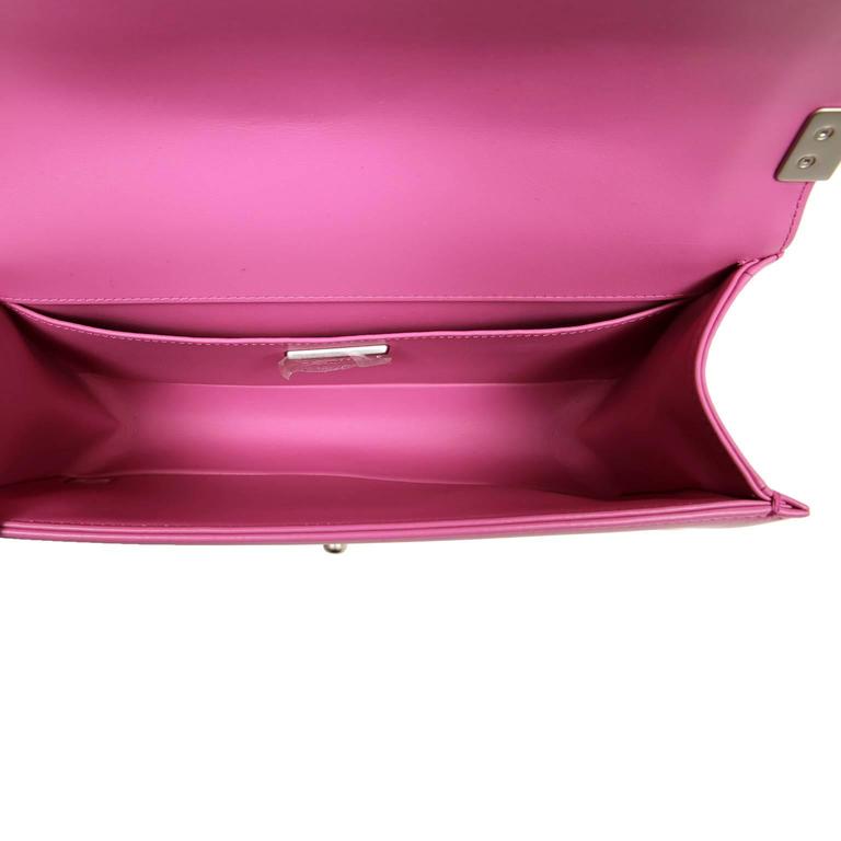 Chanel Pink Fuchsia Pink Python Boy Bag at 1stDibs fuchsia pink handbags