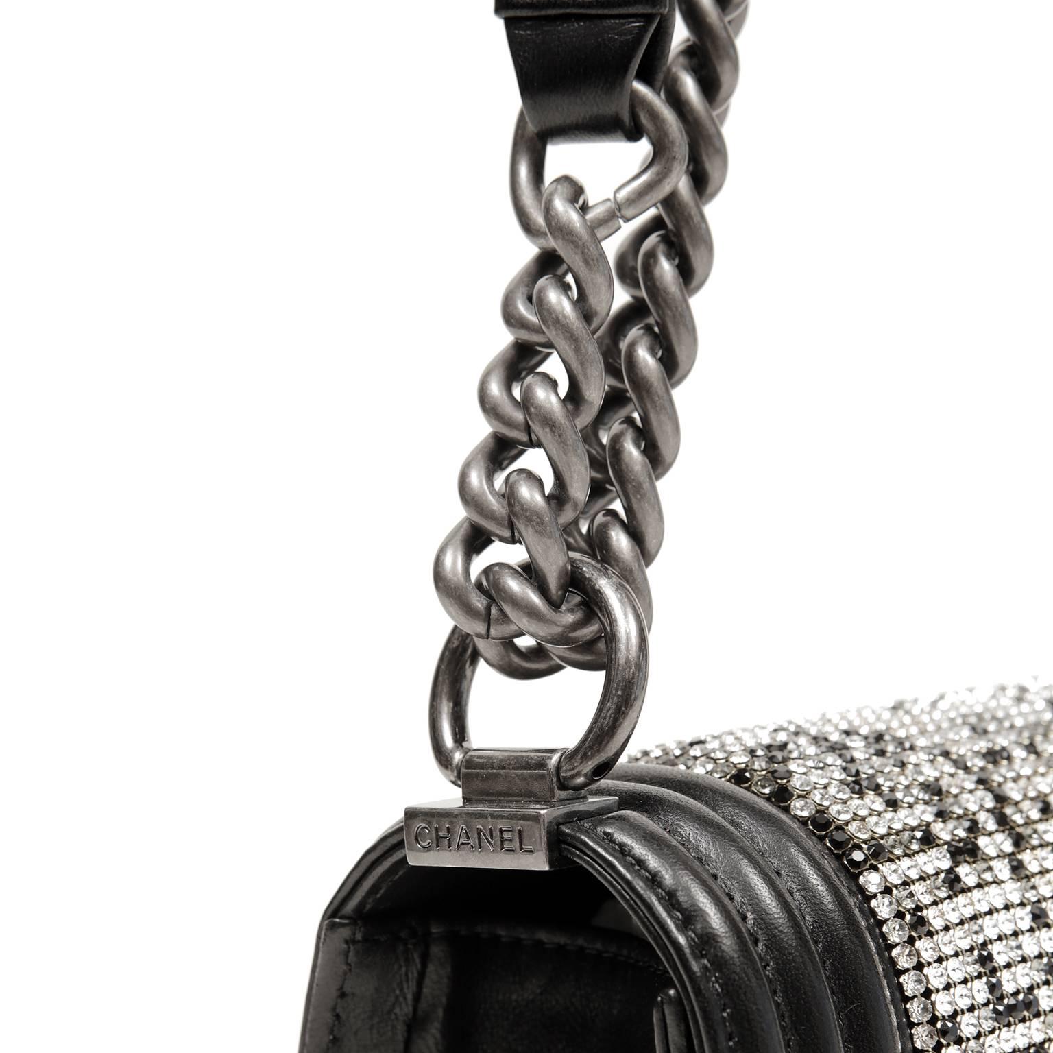 chanel crystal boy bag