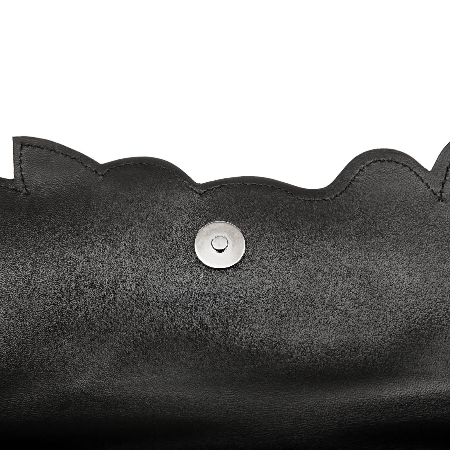 Chanel Black Velvet and Leather Precious Symbols Bag For Sale 3