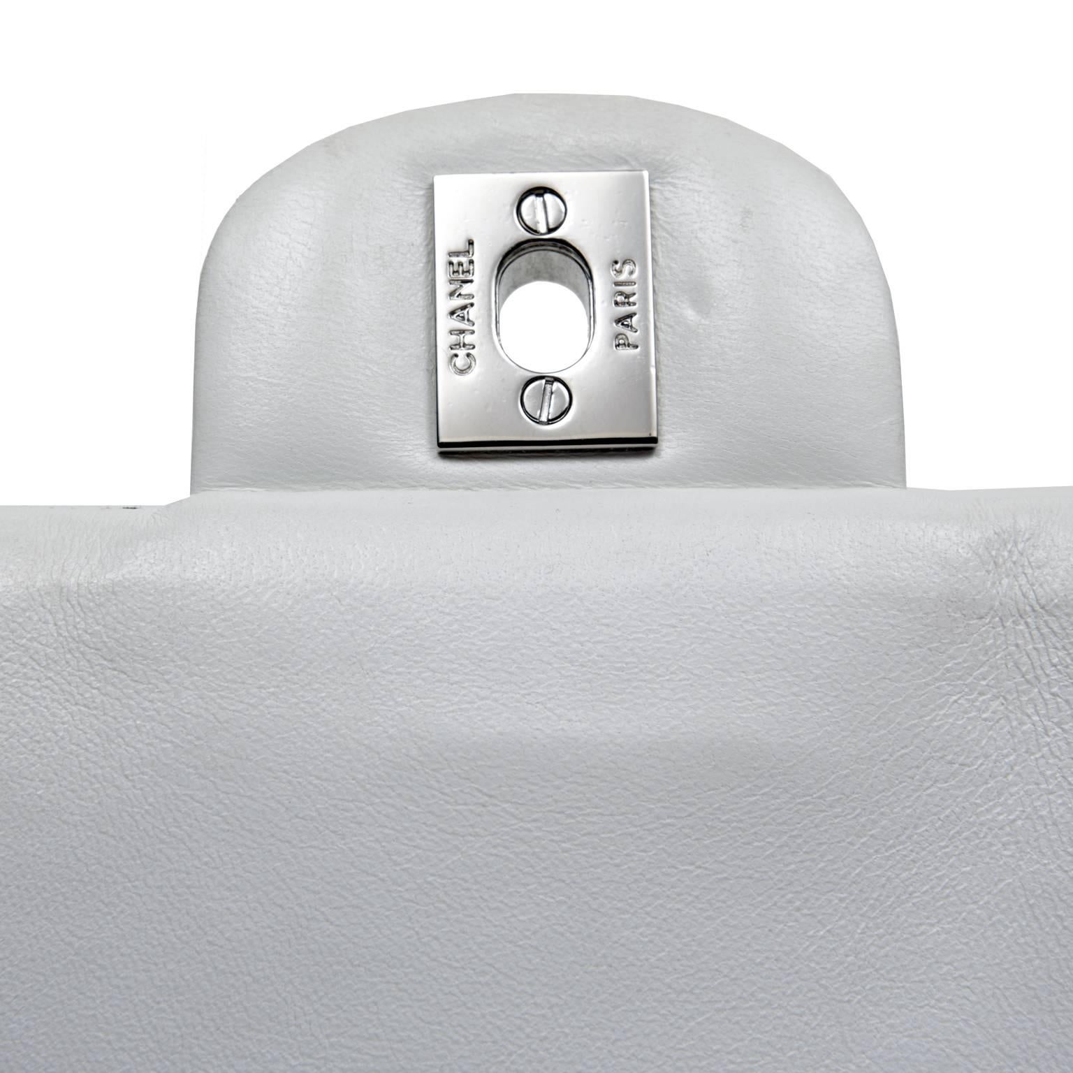 Chanel White Multi Woven Stripe Small Flap Bag 4