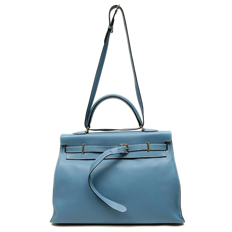 Hermès // Swift Blue Ciel Kelly 35 Bag – VSP Consignment