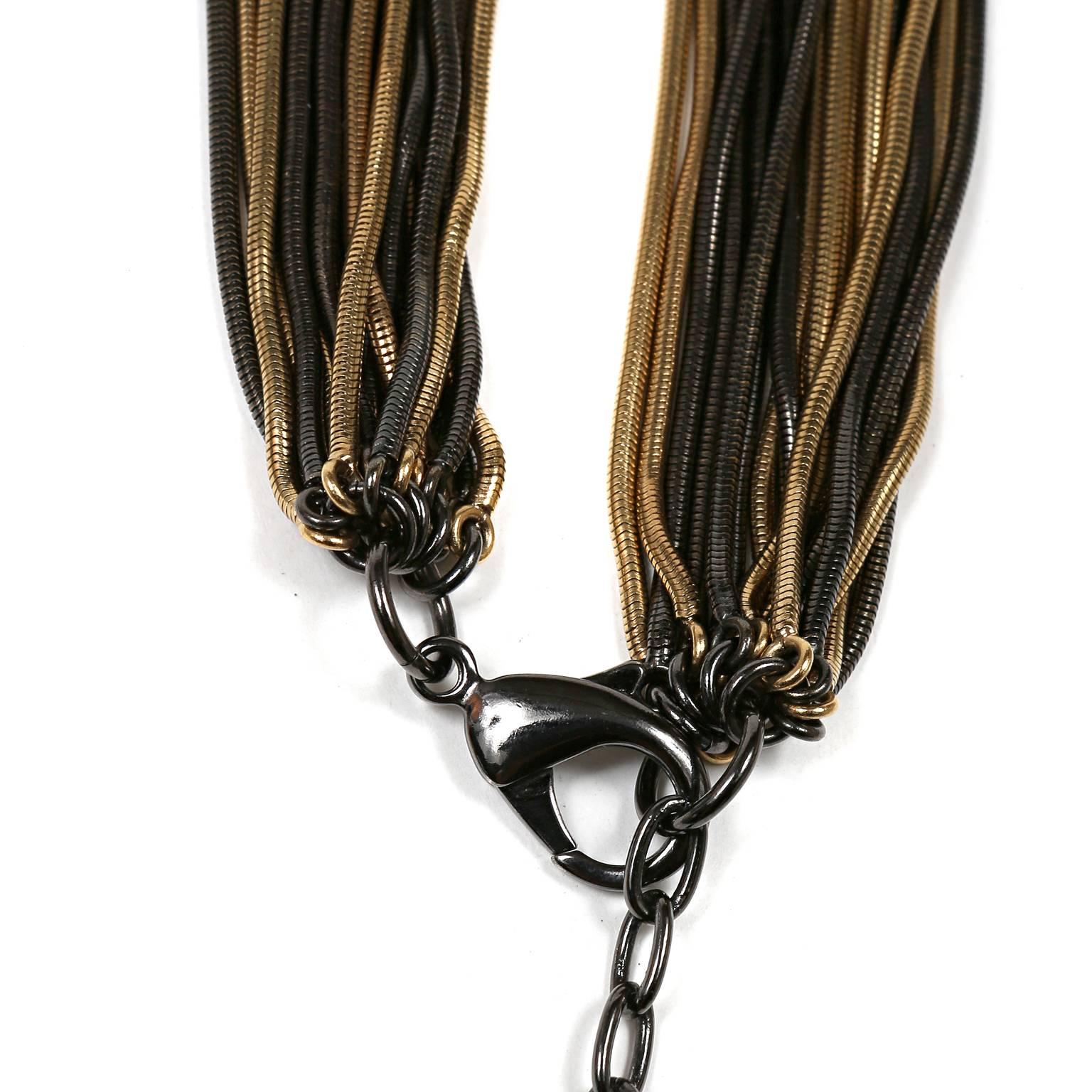 Black Chanel Multi Chain Necklace Belt For Sale