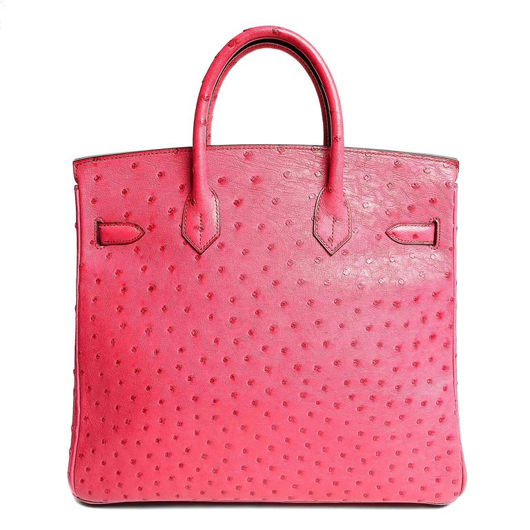 Hermès Fuchsia PINK Ostrich 32 cm HAC Birkin Bag at 1stDibs | pink ostrich  birkin, hermes pink ostrich birkin bag, hermes pink birkin bag