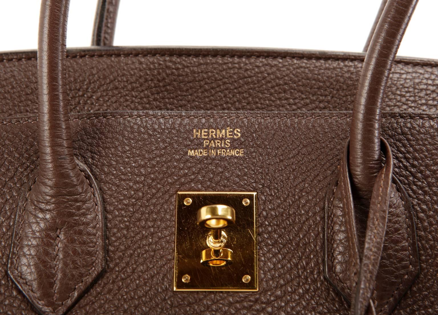 Hermès  Brown Togo Leather 35 cm Birkin Bag with GHW 1