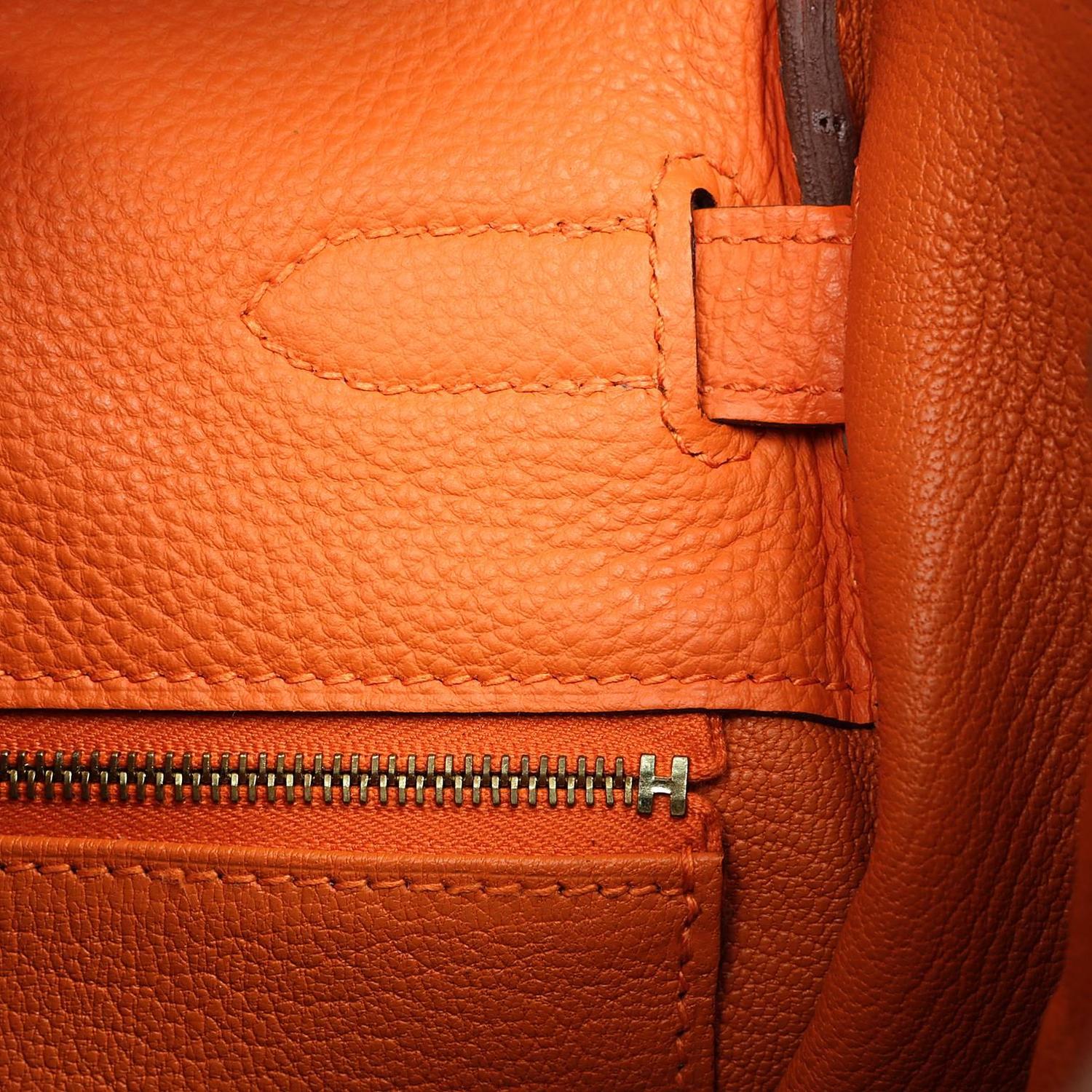hermes kelly handbag - Herms 35 cm Orange Togo Leather Kelly Bag- Gold HW For Sale at ...