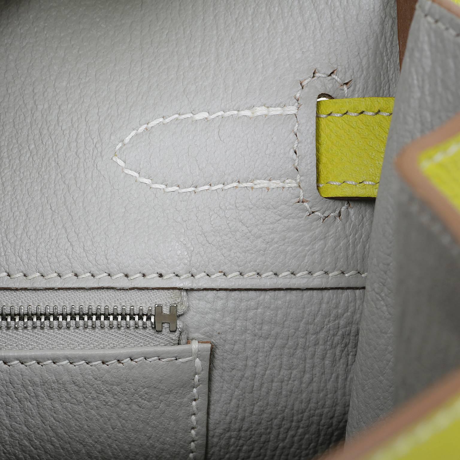 Hermès Soufre Yellow Epsom 30 cm Birkin Bag- Grey Interior, PHW 4