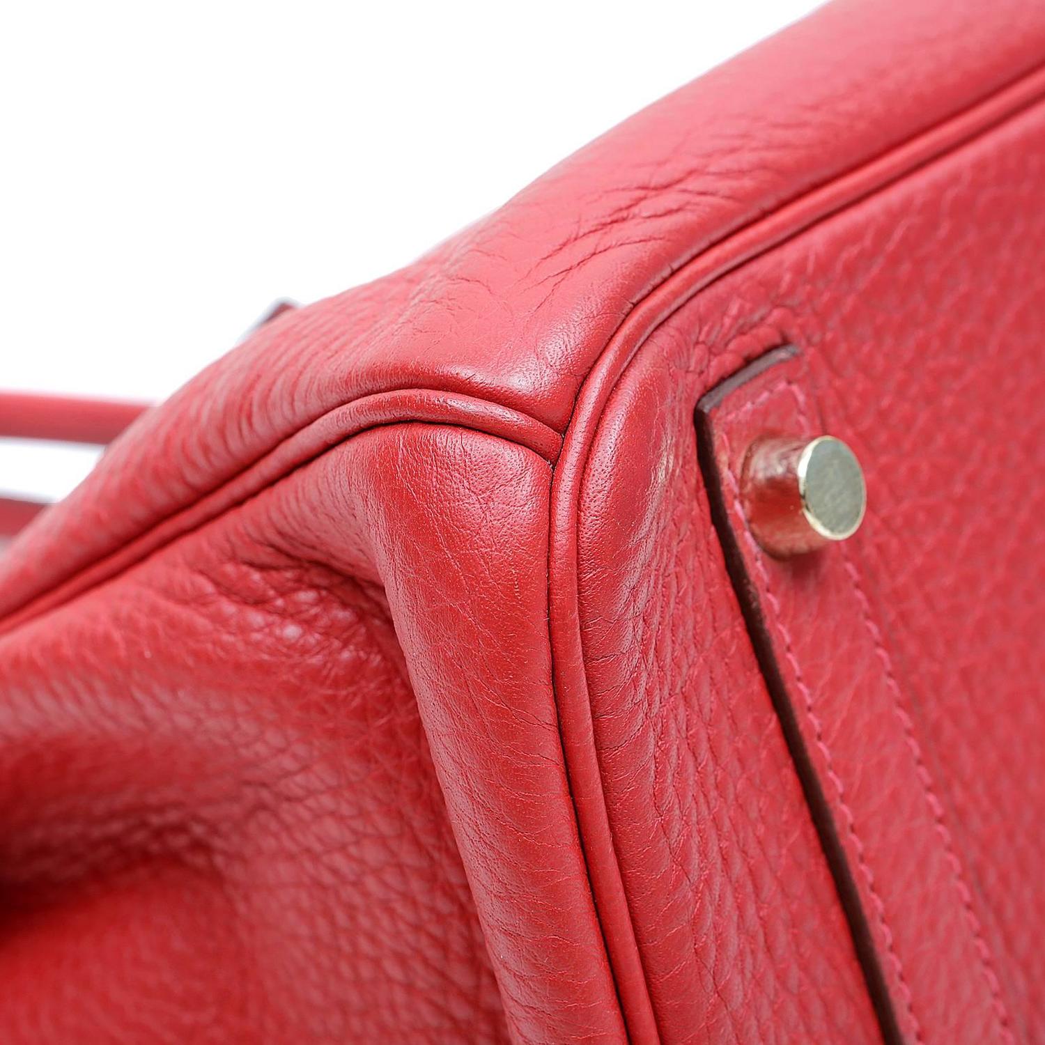 Herms Red Togo Birkin Bag- 30 cm, GHW For Sale at 1stdibs