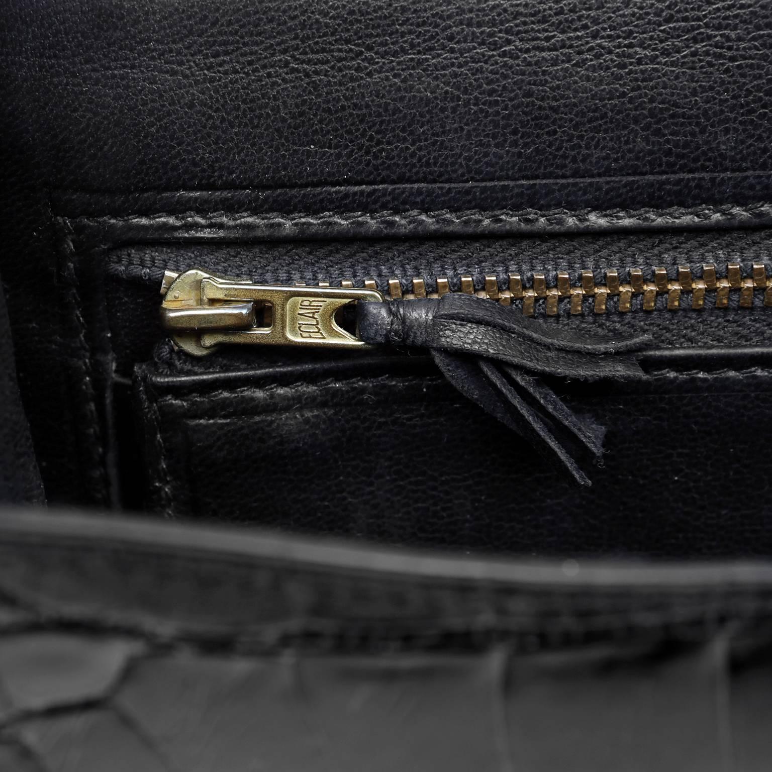 Hermès Black Alligator Constance Bag- 23 cm with Gold Hardware 6