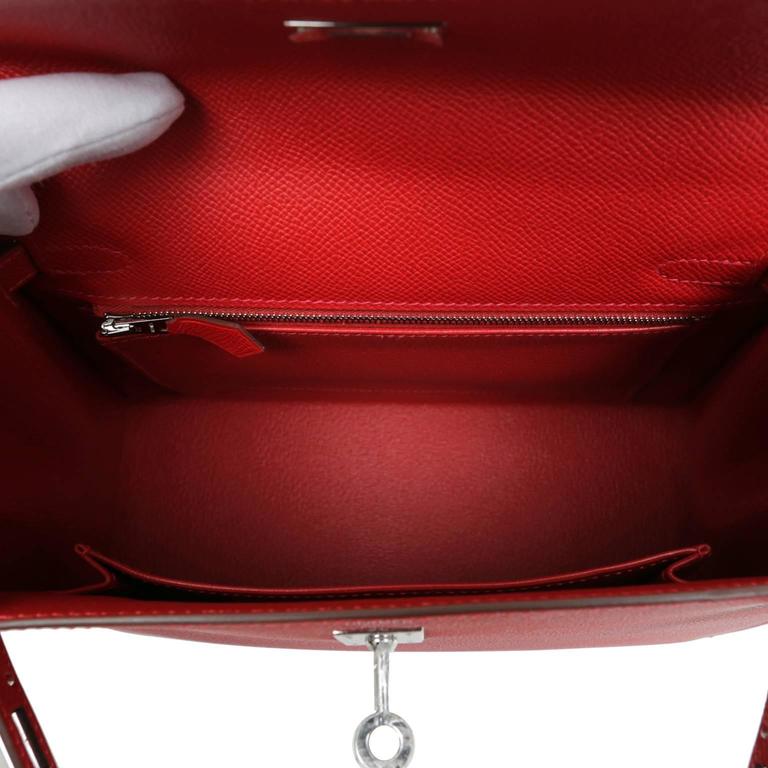 Hermes Birkin 25cm Red Epsom Leather GHW (OOXZX) 144020005233 Do