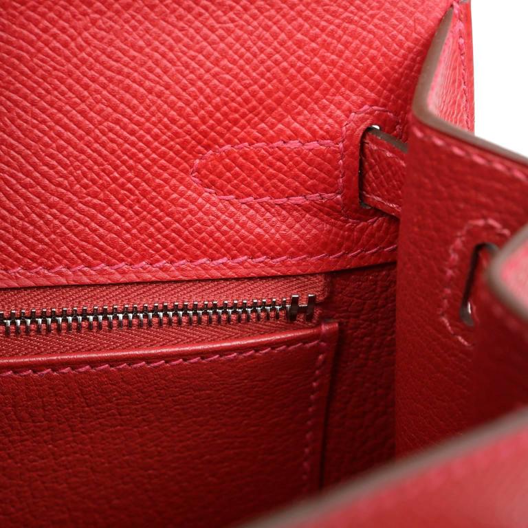 Hermes kelly Epsom k1 Rouge grenat Gold Hardware 25cm Full Handmade -  lushenticbags