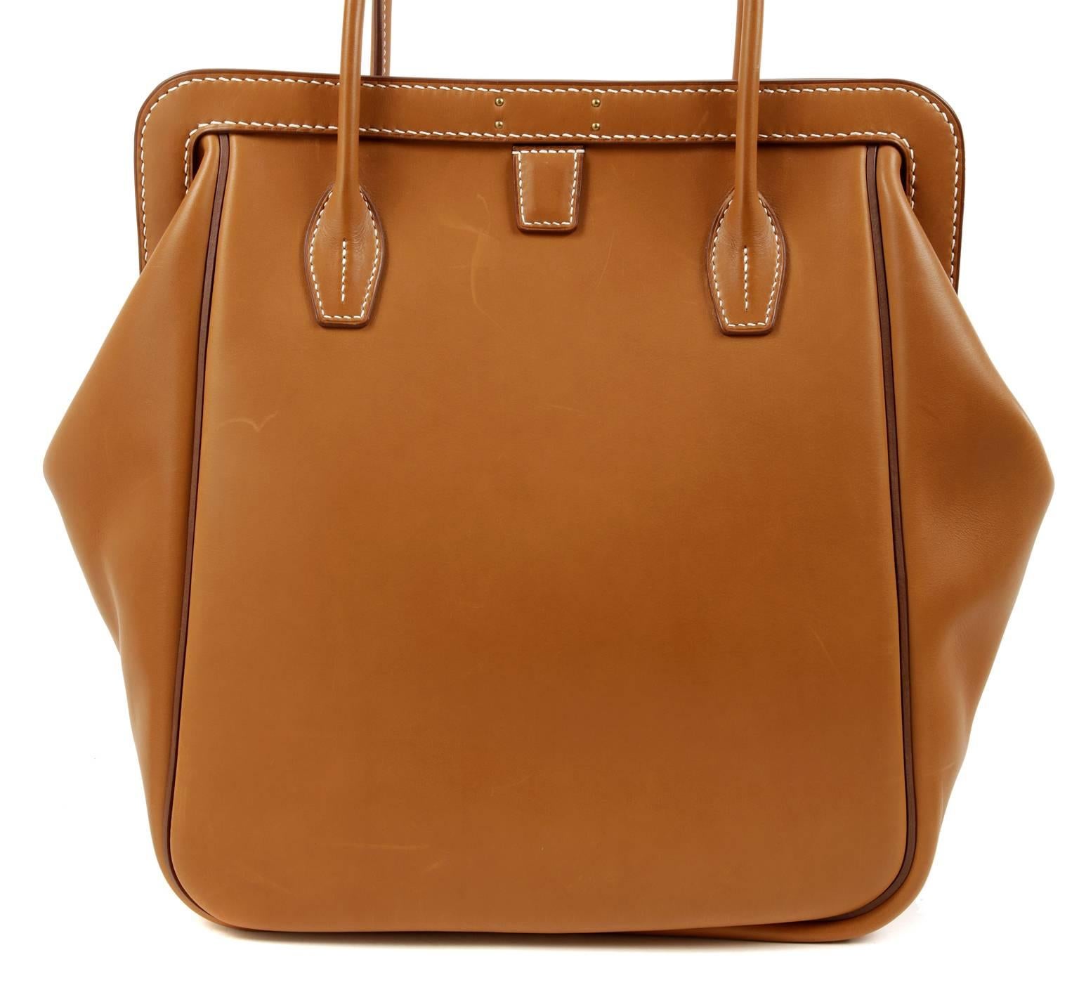 Hermès Barenia Calfskin Convoyeur- Near Pristine
Llimited Edition from the Fall 2013 collection.  There are a few light mars that are common and expected with Barenia (the original saddle leather). This piece is considered extraordinarily rare and