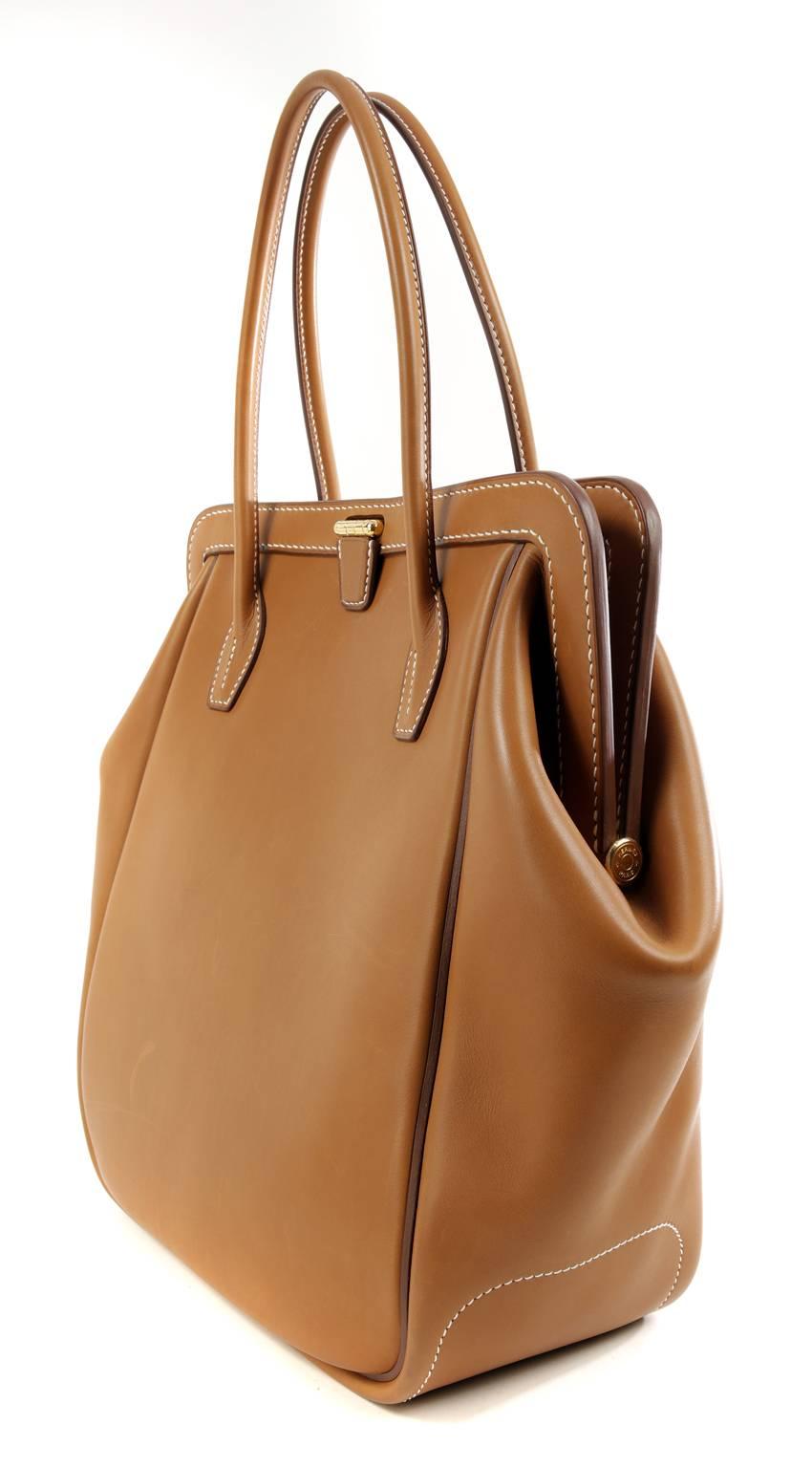 Brown Hermès Barenia Calfskin Limited Edition Convoyeur
