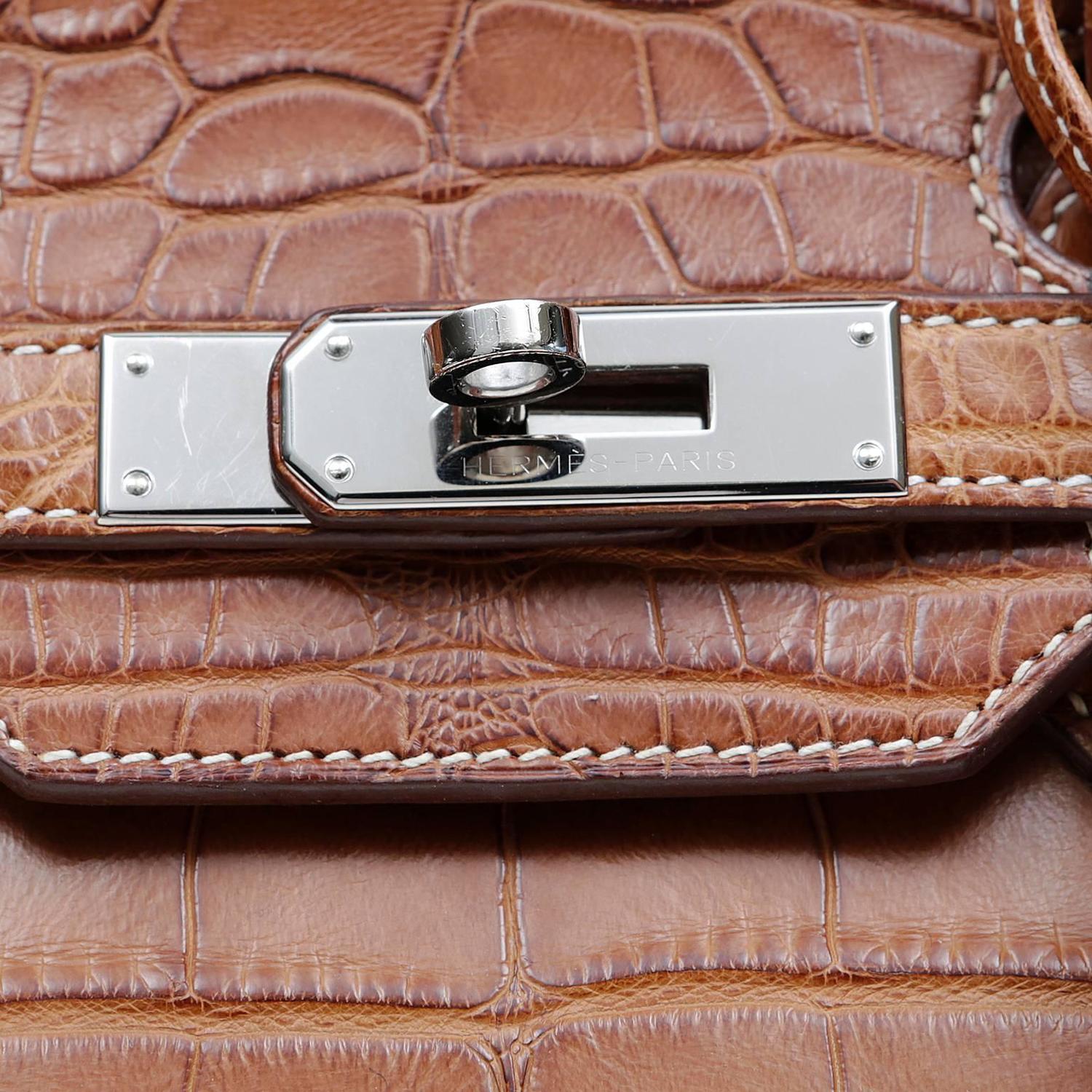 hermes mens wallet - Herms Gold Matte Alligator Birkin Bag- 35 cm, PHW For Sale at 1stdibs