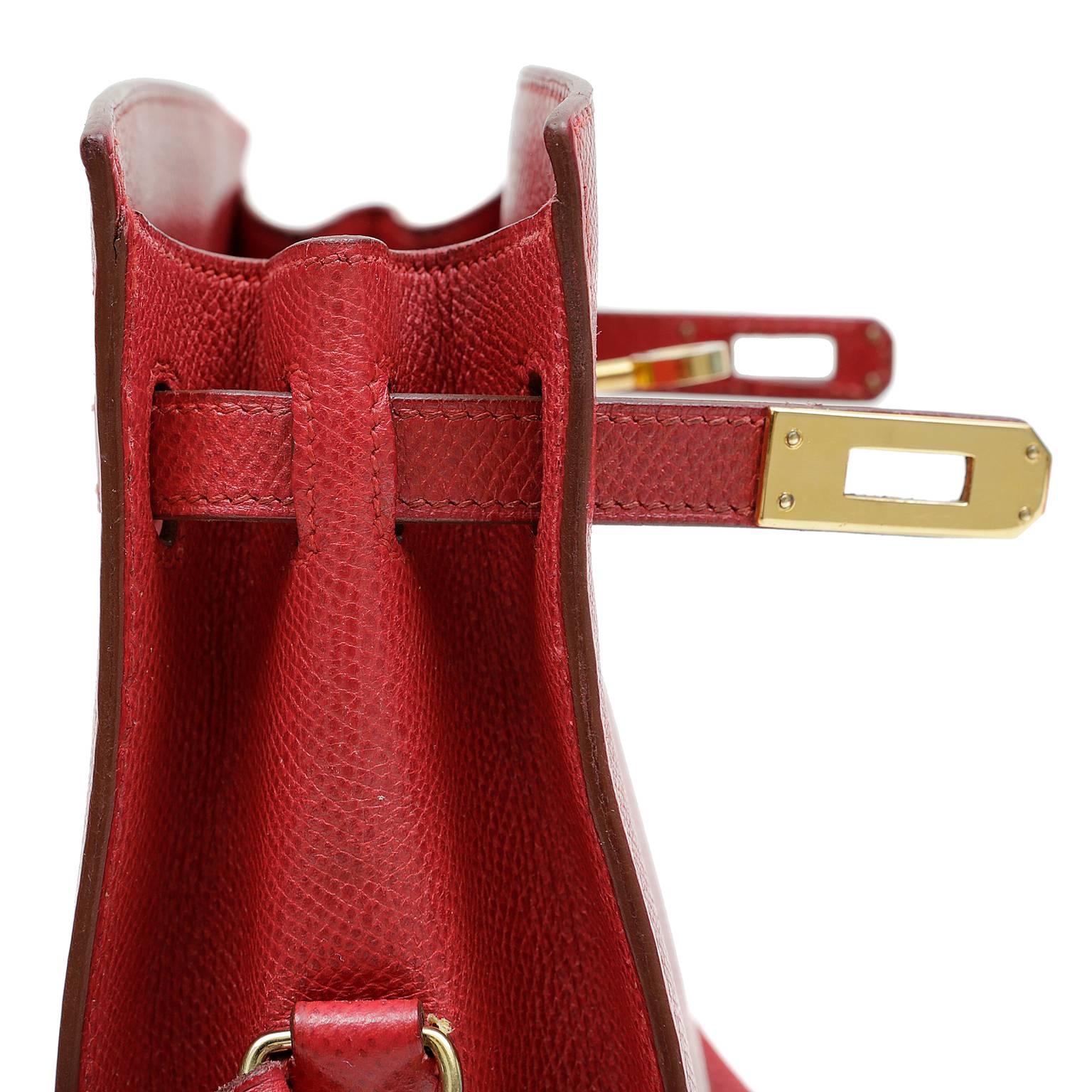 Hermès Red Epsom Kelly Sport CrossBody Bag 1