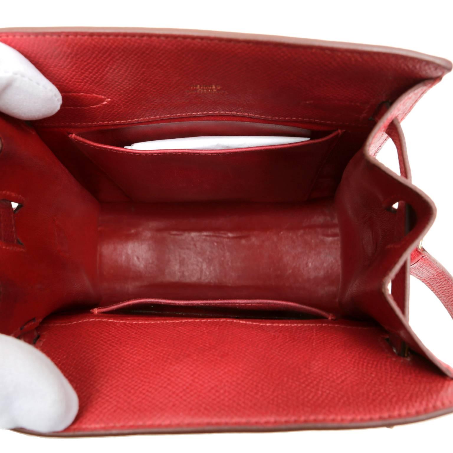 Hermès Red Epsom Kelly Sport CrossBody Bag 2
