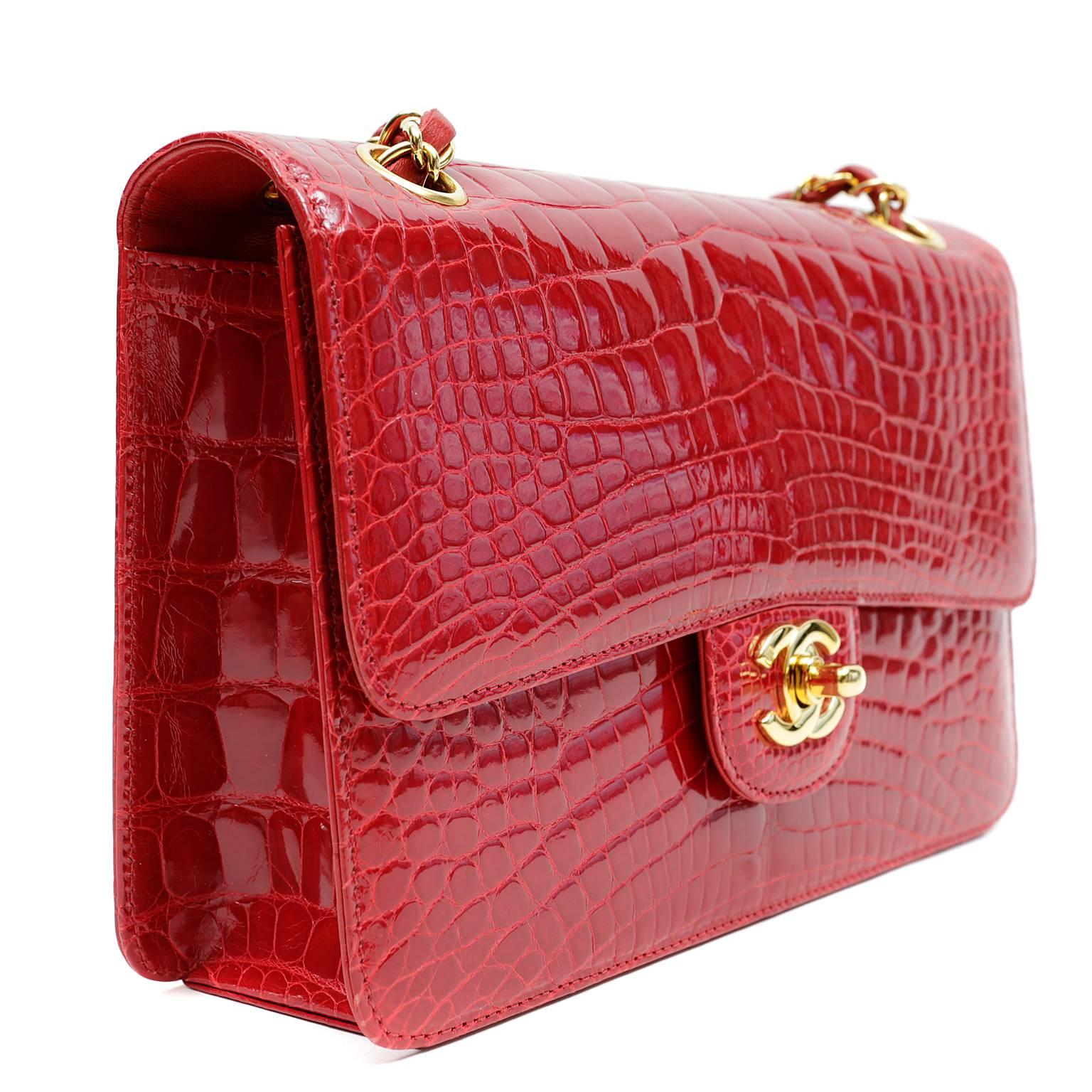 red crocodile chanel bag