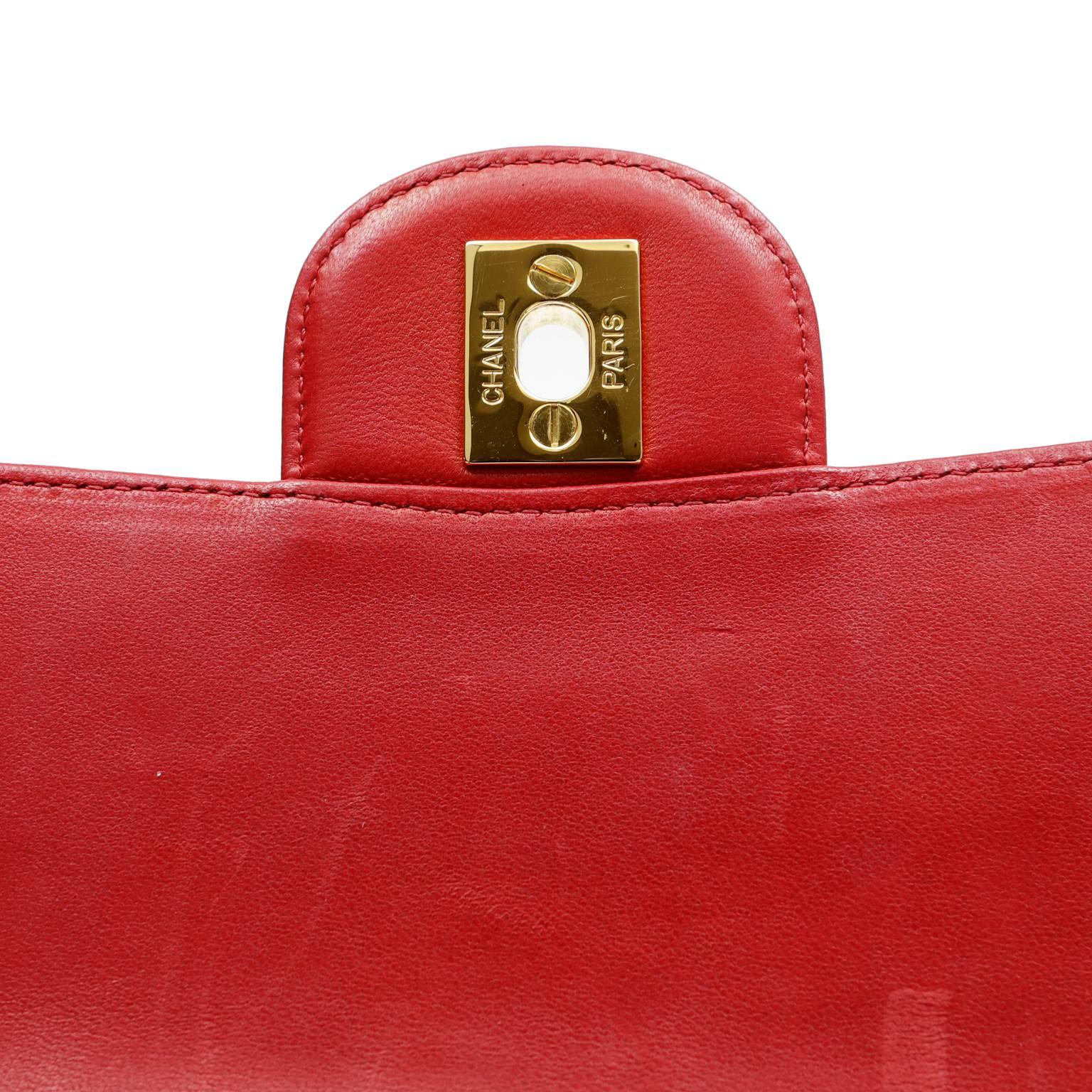 Chanel Red Crocodile Classic Single Flap with Gold Hardware at 1stDibs ...