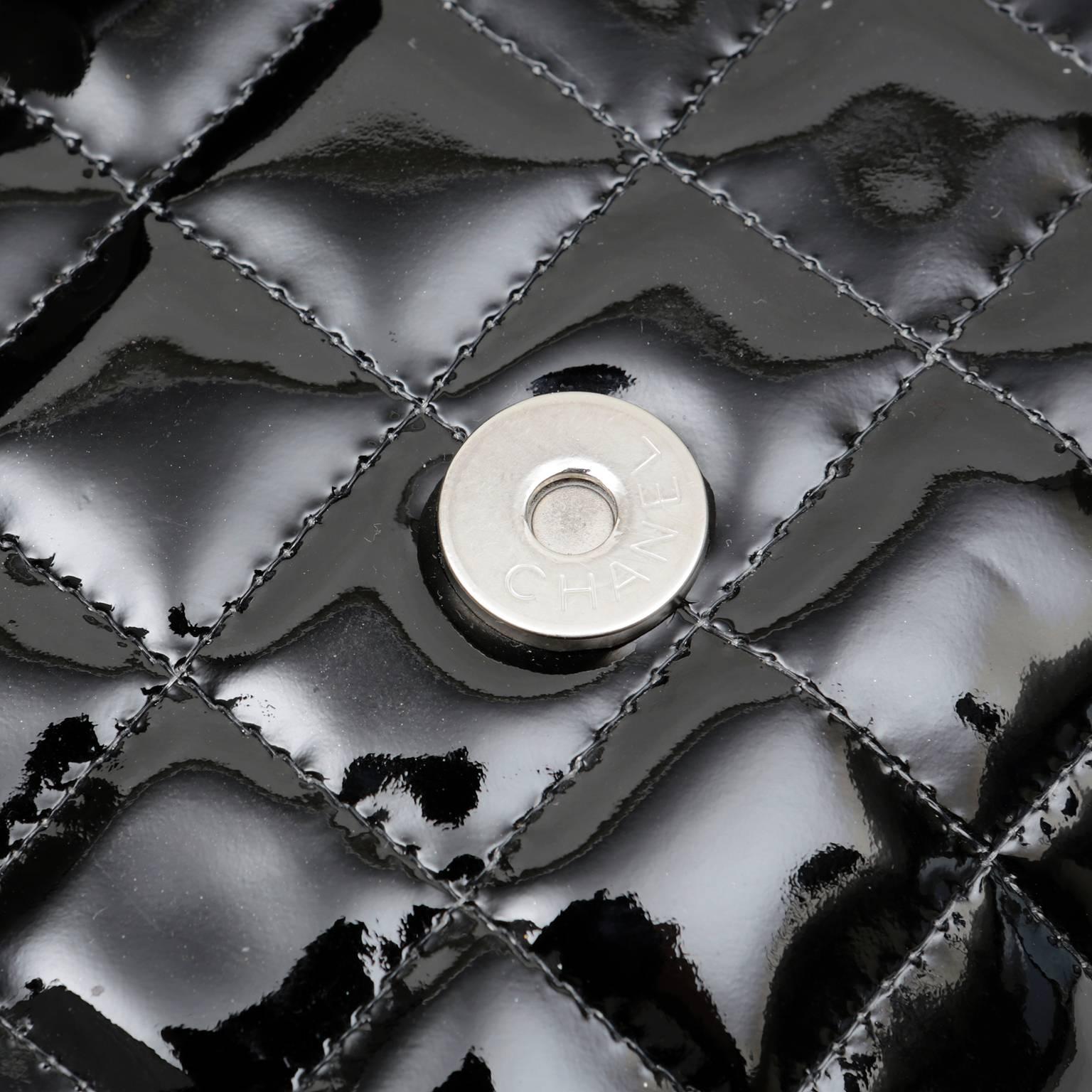 Chanel Black Patent Leather Digital Flap Bag- Keyboard Closure 1