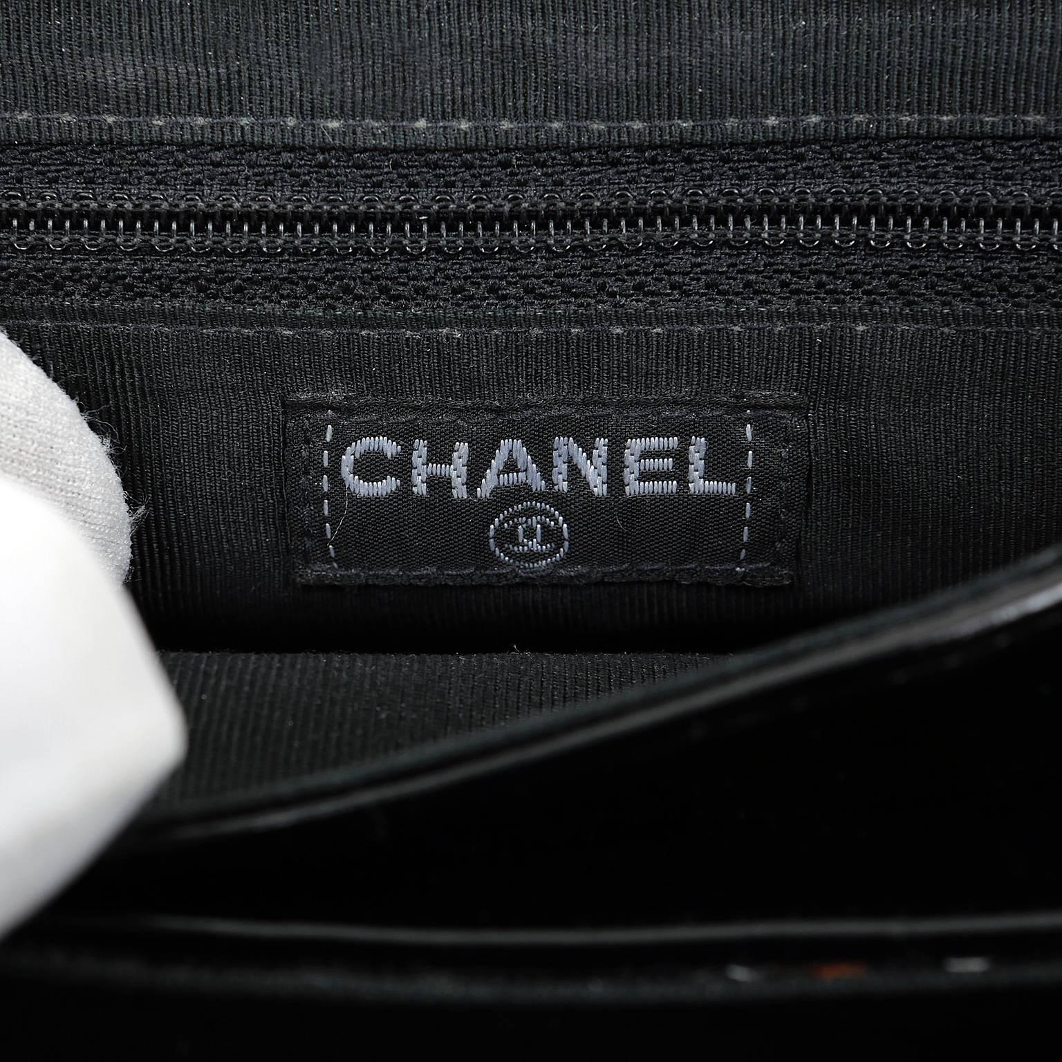 Chanel Black Patent Leather Digital Flap Bag- Keyboard Closure 2