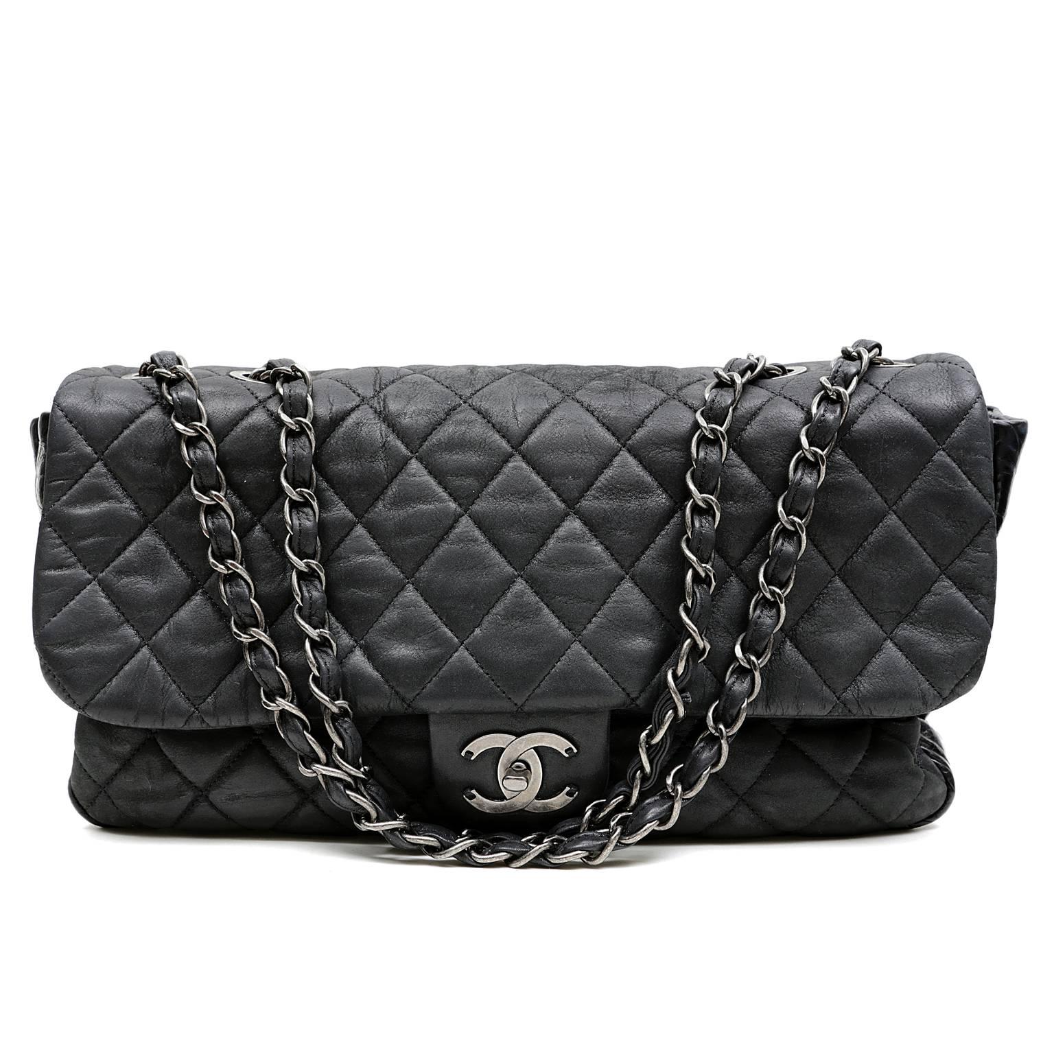 Chanel Black Tweed Runway Rolled Backpack- TWO BAGS 2