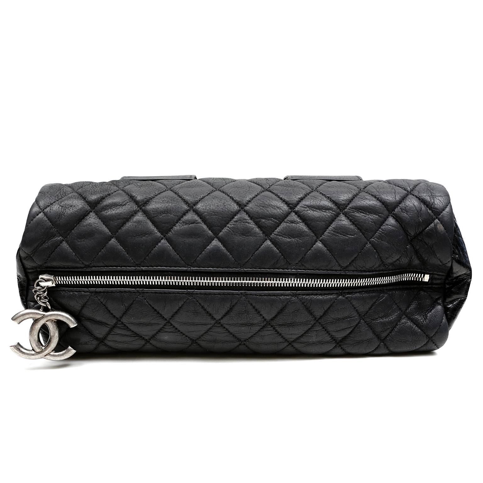 Chanel Black Tweed Runway Rolled Backpack- TWO BAGS 3