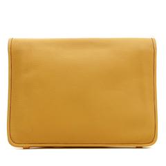 Hermès Moutarde Mustard Togo Leather Portfolio- Unisex