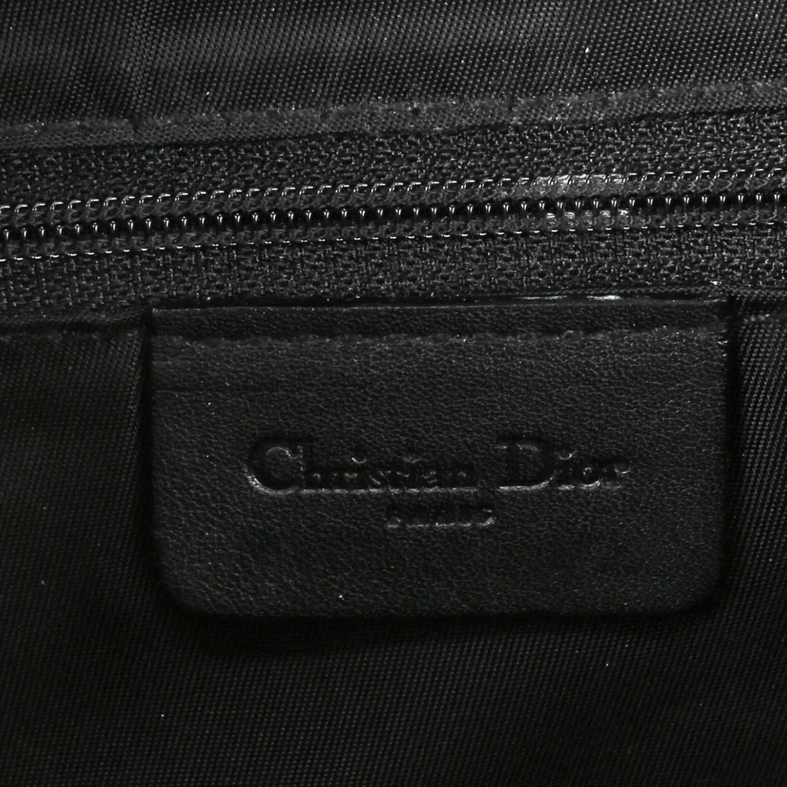 Christian Dior Black Ostrich Large Saddle Bag 4