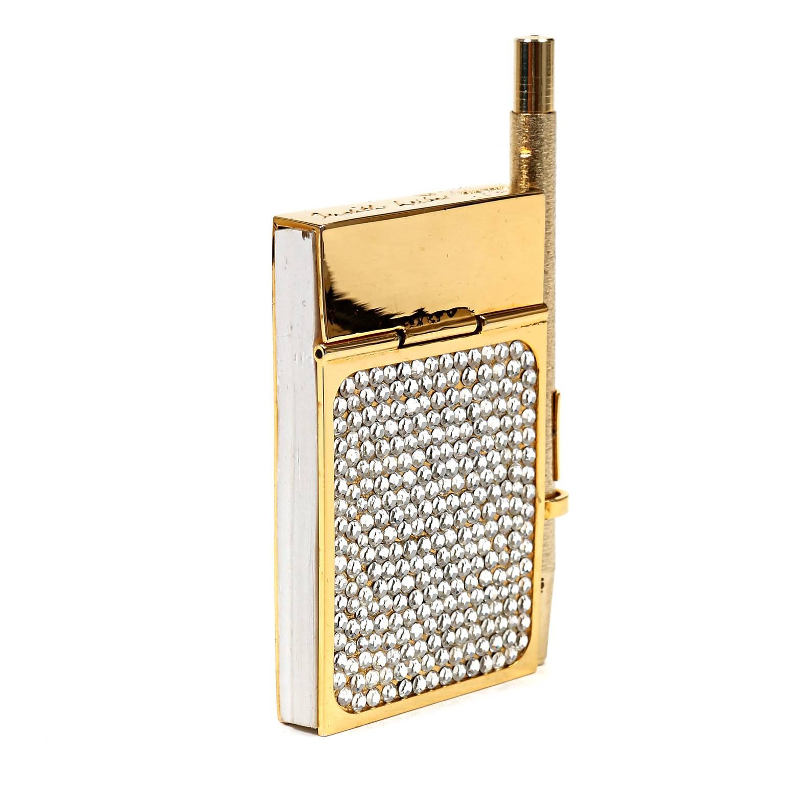 Judith Leiber Crystal Mini Note Pad with Pen For Sale 1