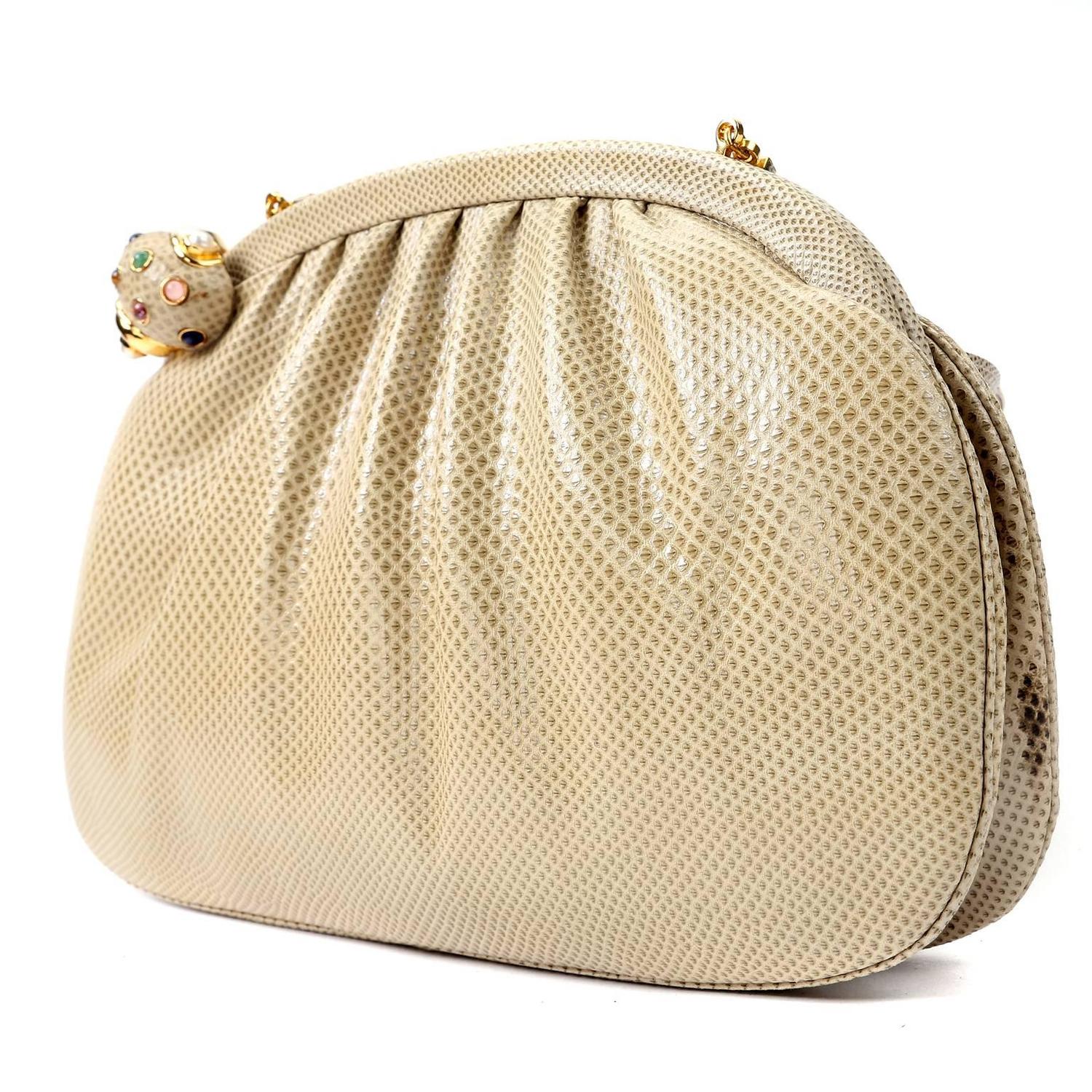 Judith Leiber Top 10 Evening Bags judith leiber beige lizard evening bag jeweled snail Judith Leiber Top 10 Evening Bags judith leiber beige lizard evening bag jeweled snail