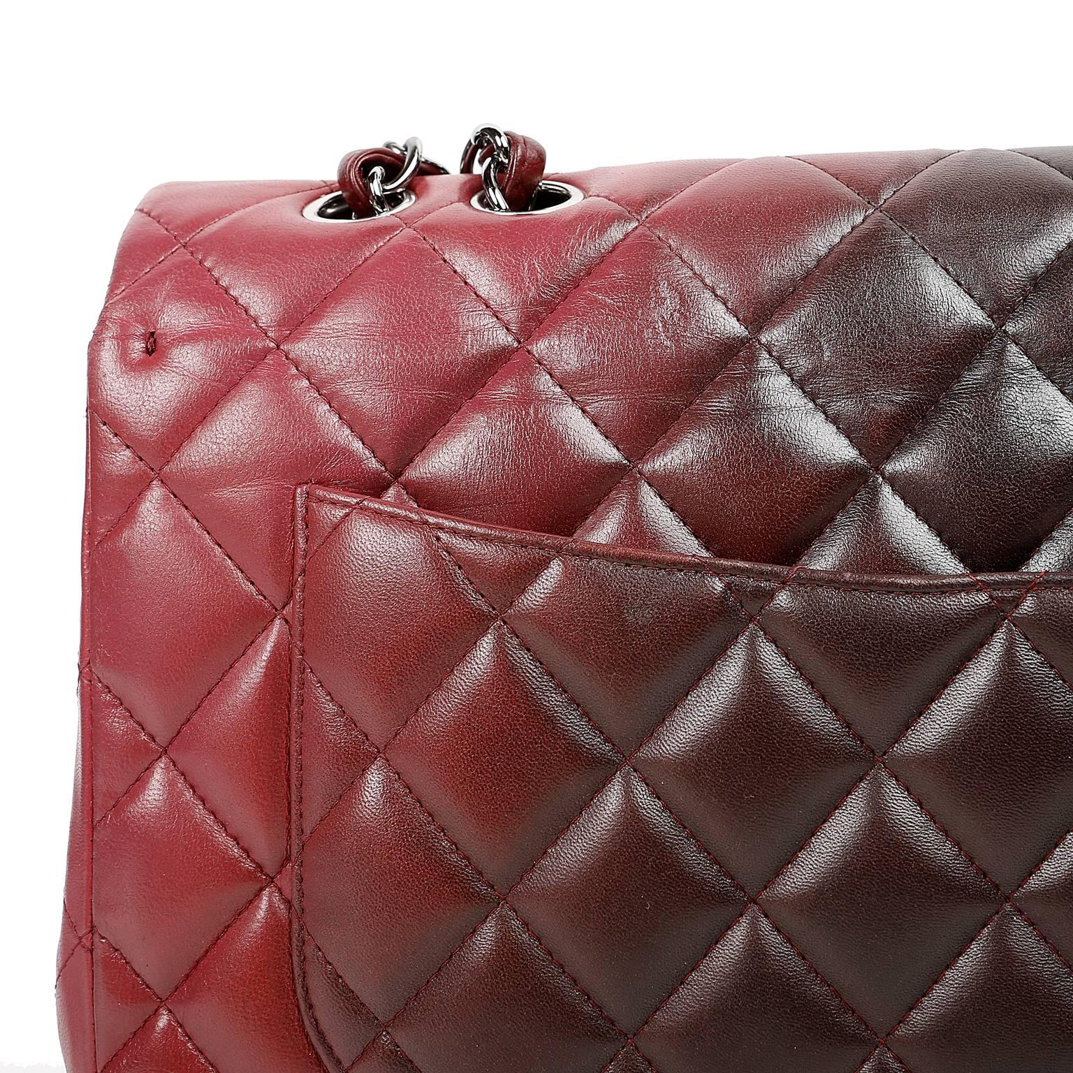 Women's Chanel Bordeaux Degrade Jumbo Classic Flap Bag