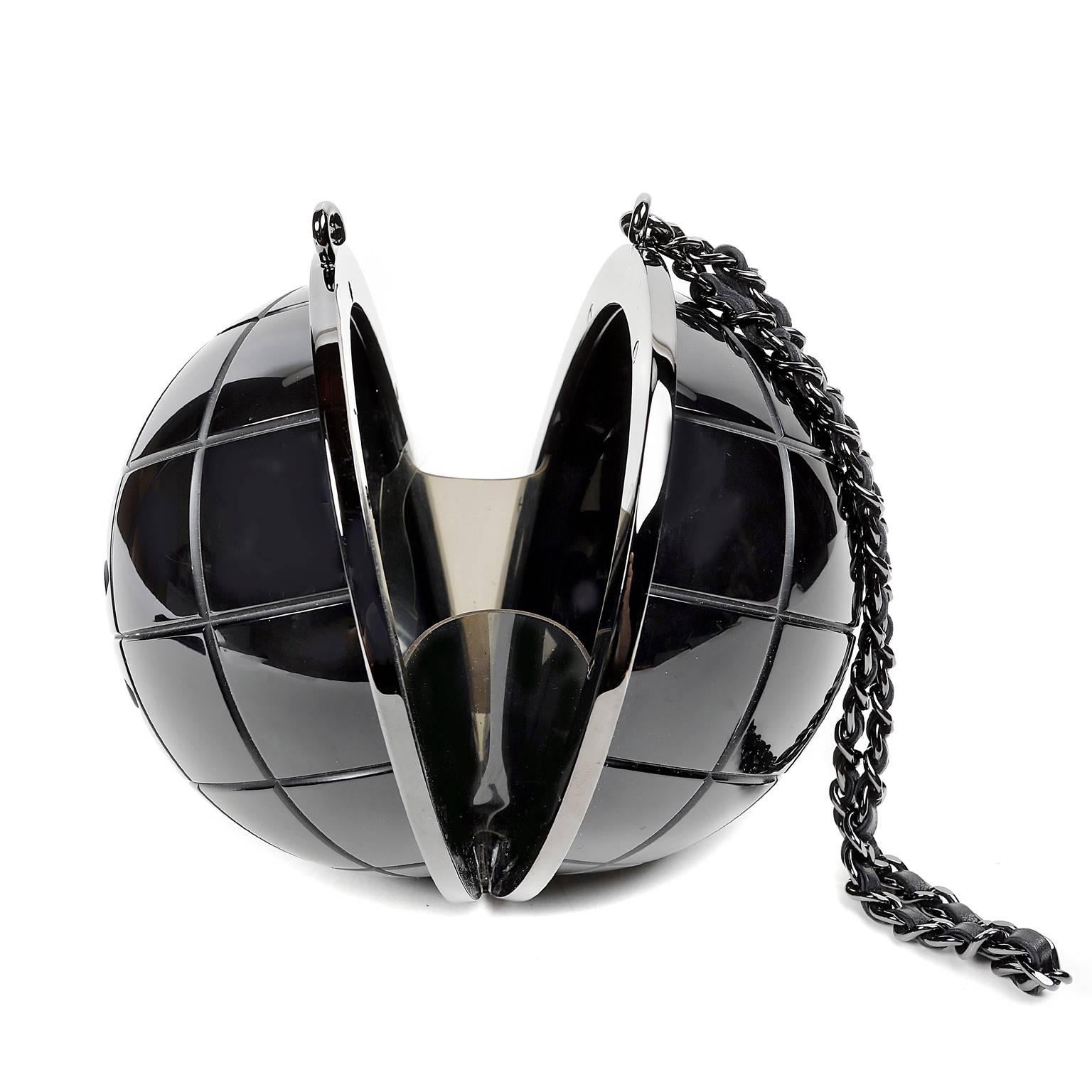 Women's Chanel Black Globe Clutch- Runway collectible