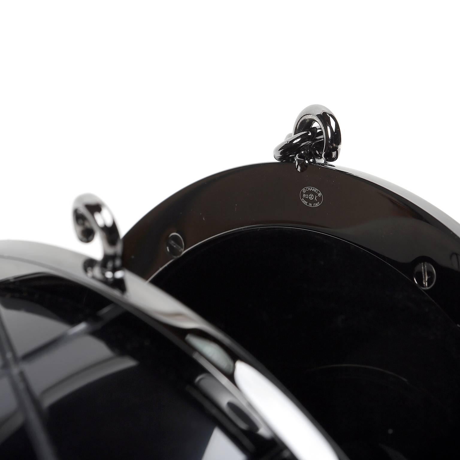 Chanel Black Globe Clutch- Runway collectible 2