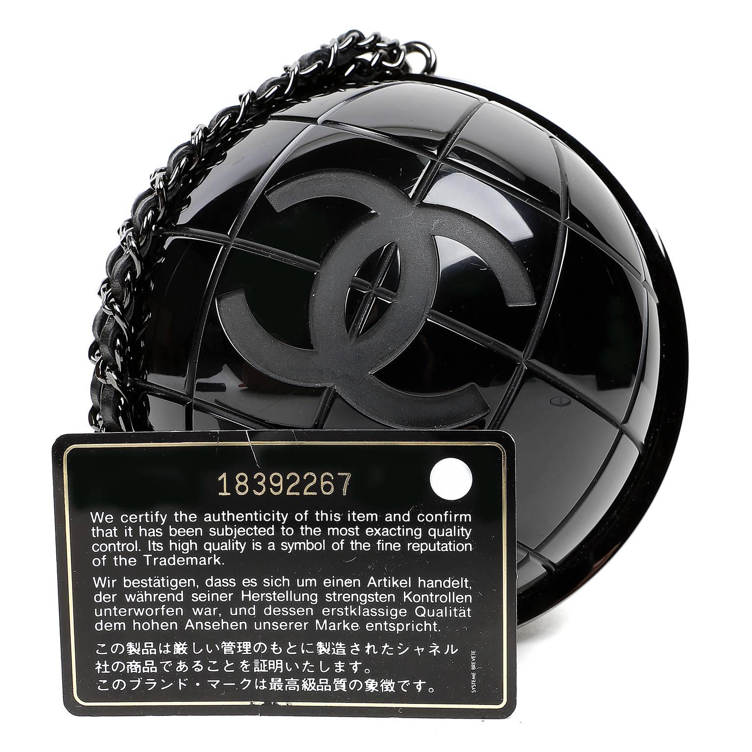 Chanel Black Globe Clutch- Runway collectible 5