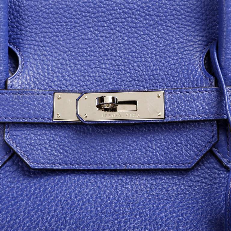 Hermès Bleu Electrique Togo 40 cm Birkin with Palladium at 1stDibs