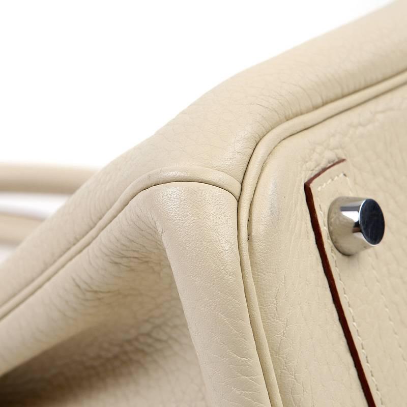 Hermès Crai Clemence Leather 30 cm  Birkin Bag, PHW In Excellent Condition In Malibu, CA