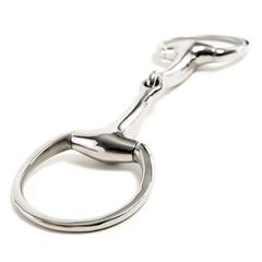 Hermès Silver Tone Horse Bit Scarf Ring- XL