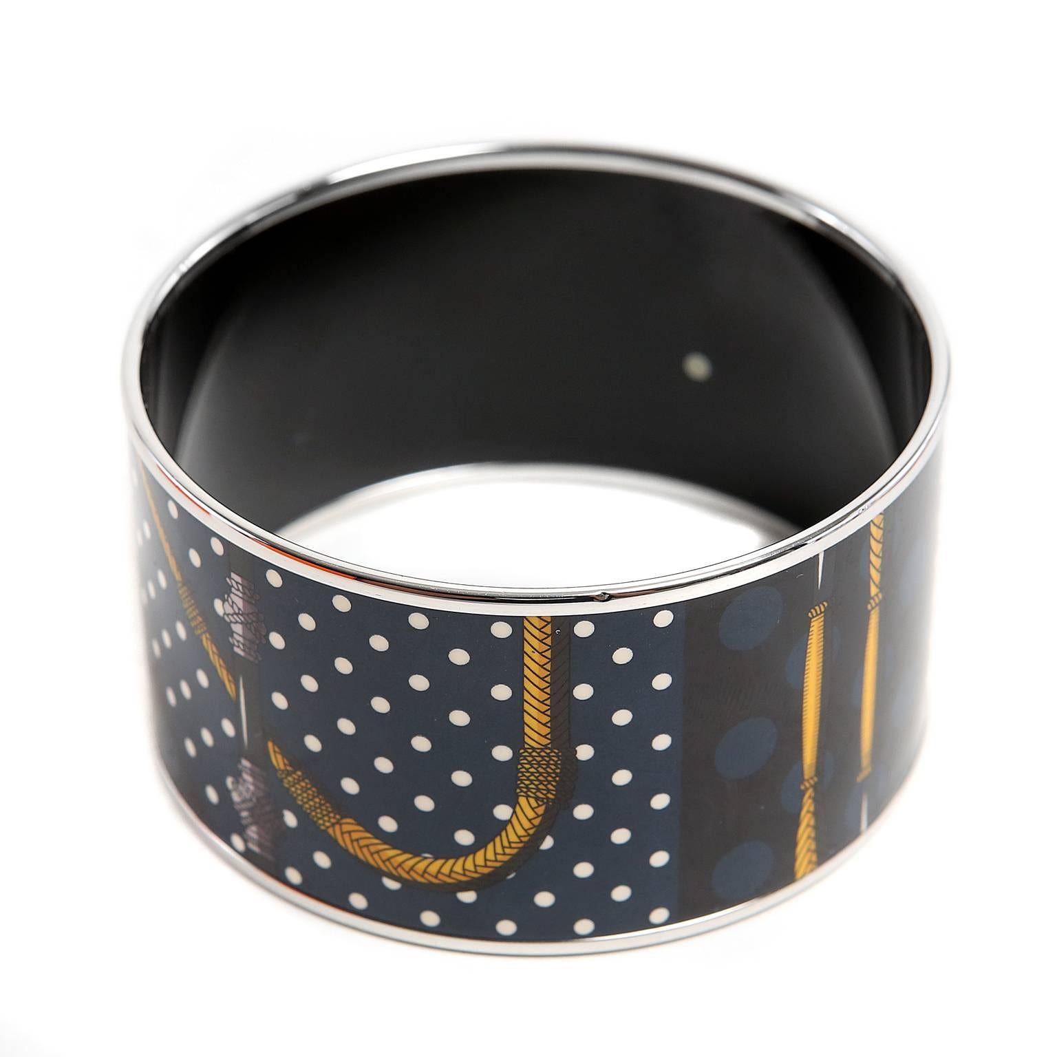 Hermès Black Enamel XL Cuff Bracelet 1