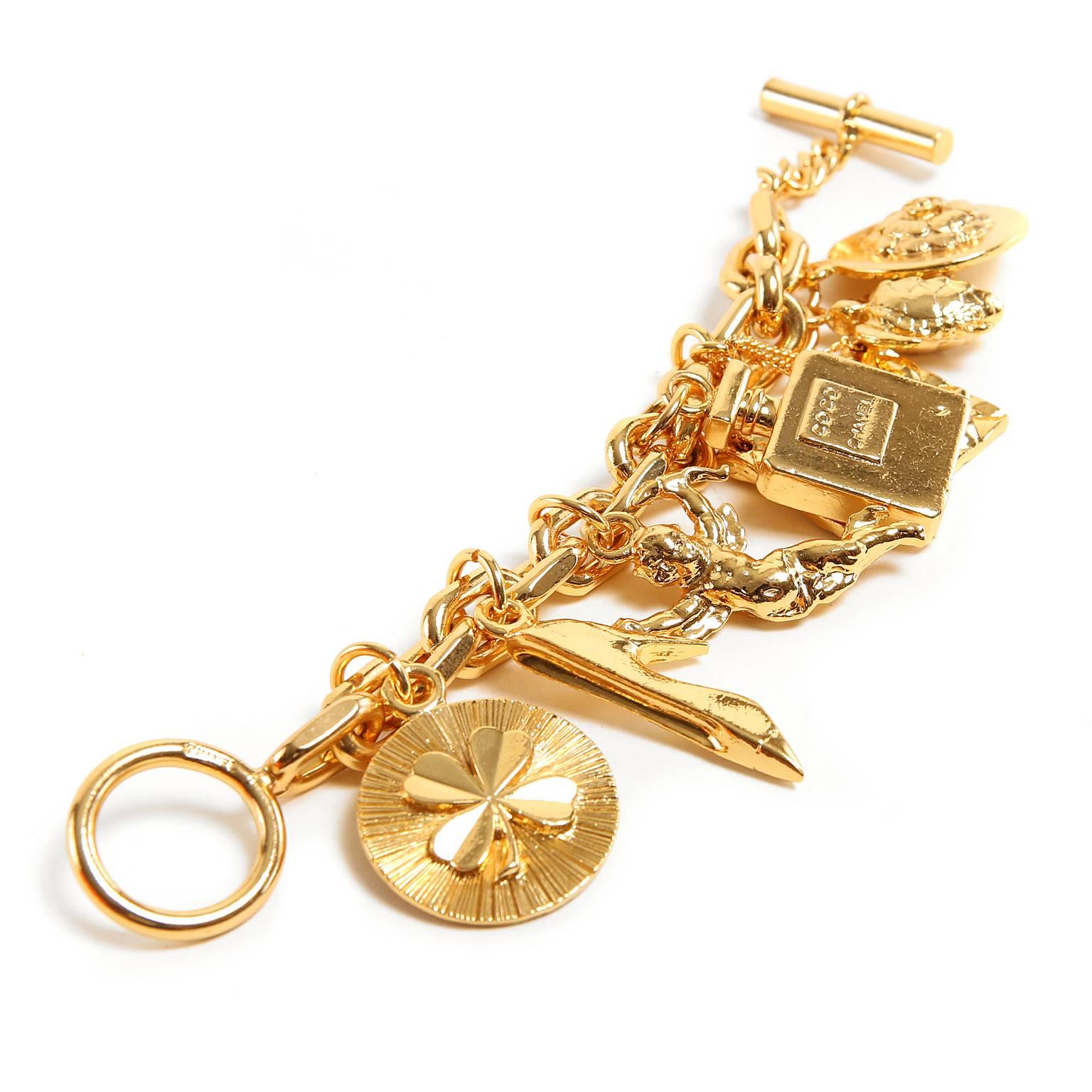 Chanel Gold Charm Bracelet- Vintage 3