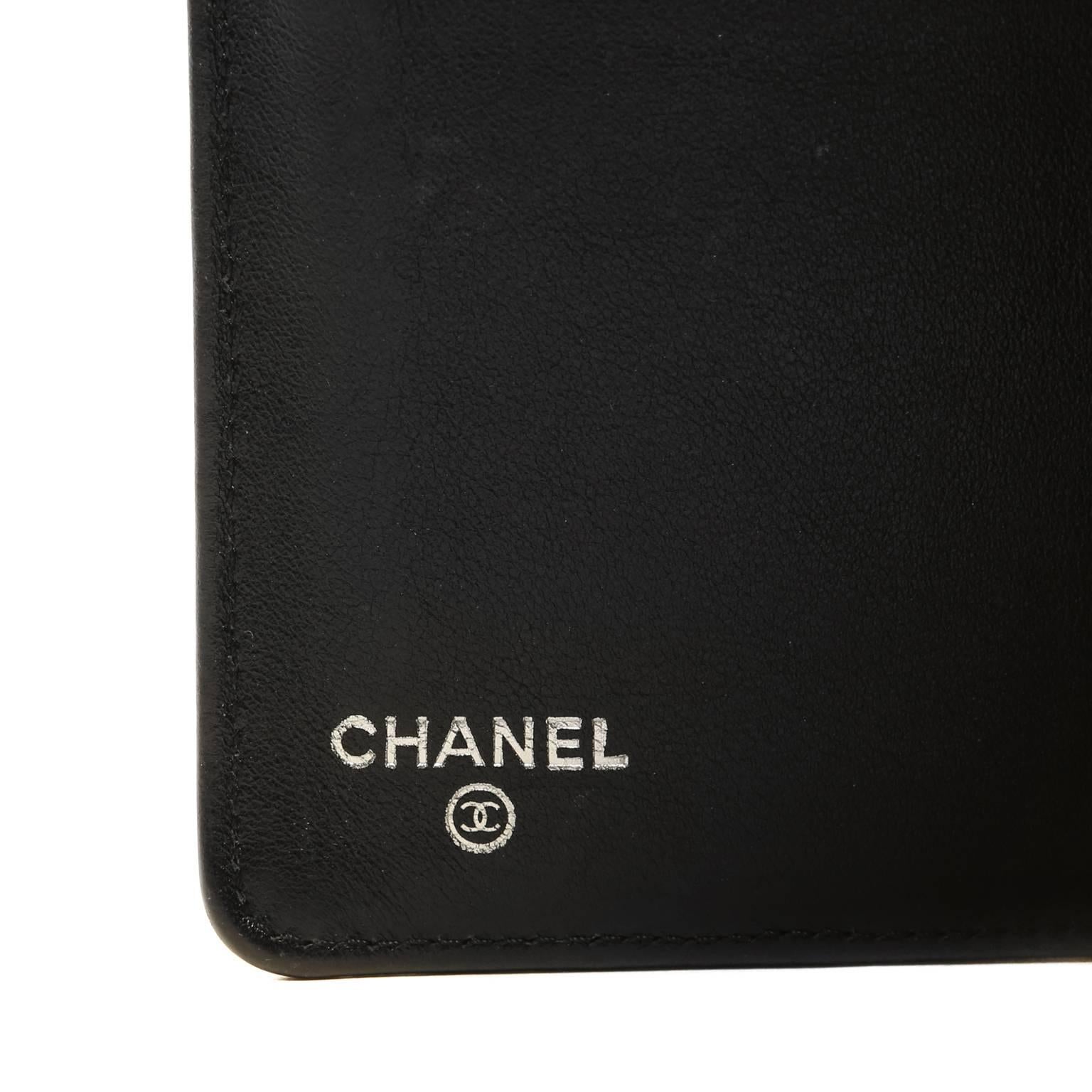 Chanel Black Caviar Large Bifold Wallet For Sale 4