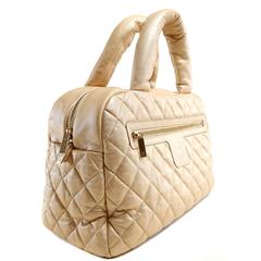 Chanel Gold Leather Coco Cocoon Bowler