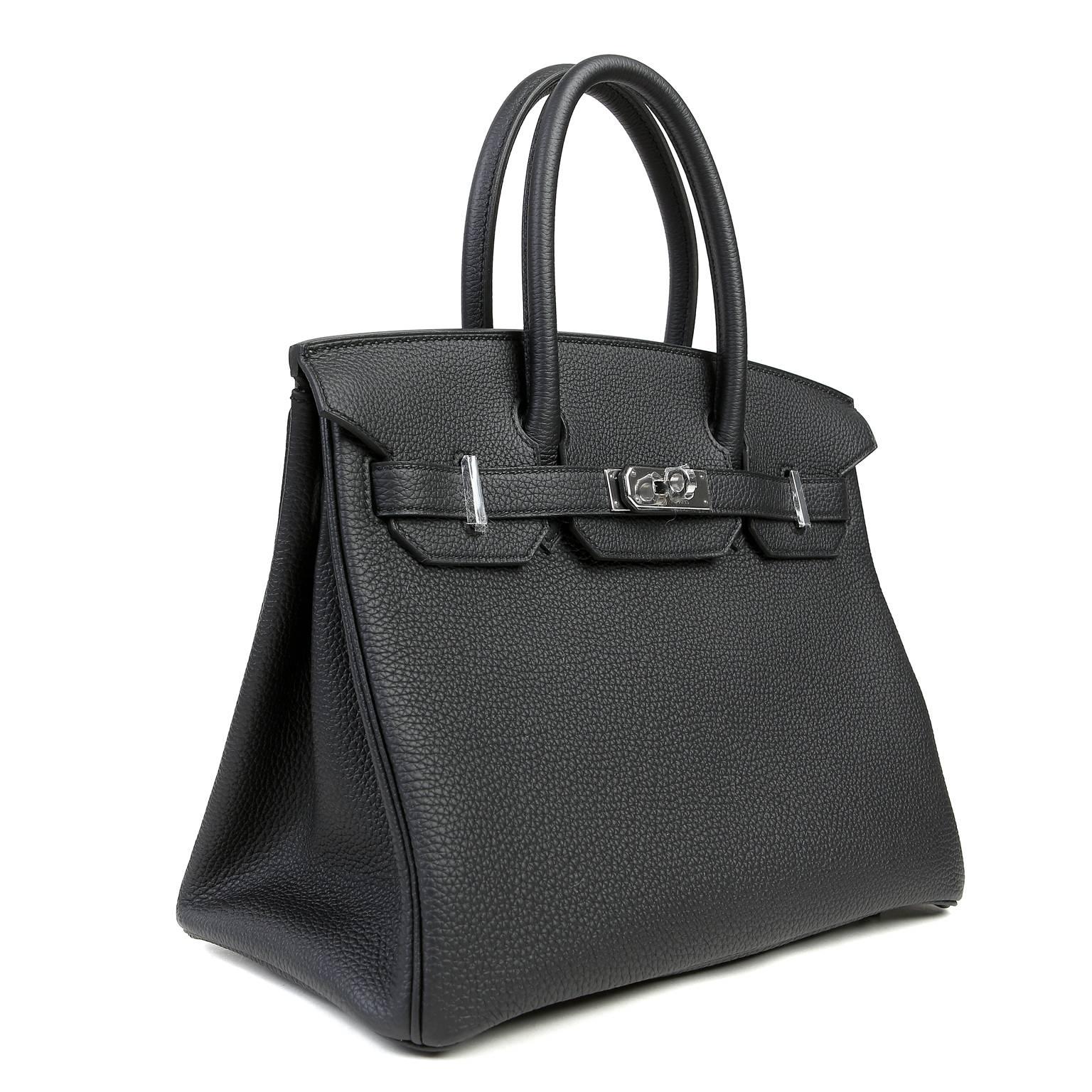 Hermès 30 cm Black Togo Birkin Bag PHW In New Condition In Malibu, CA