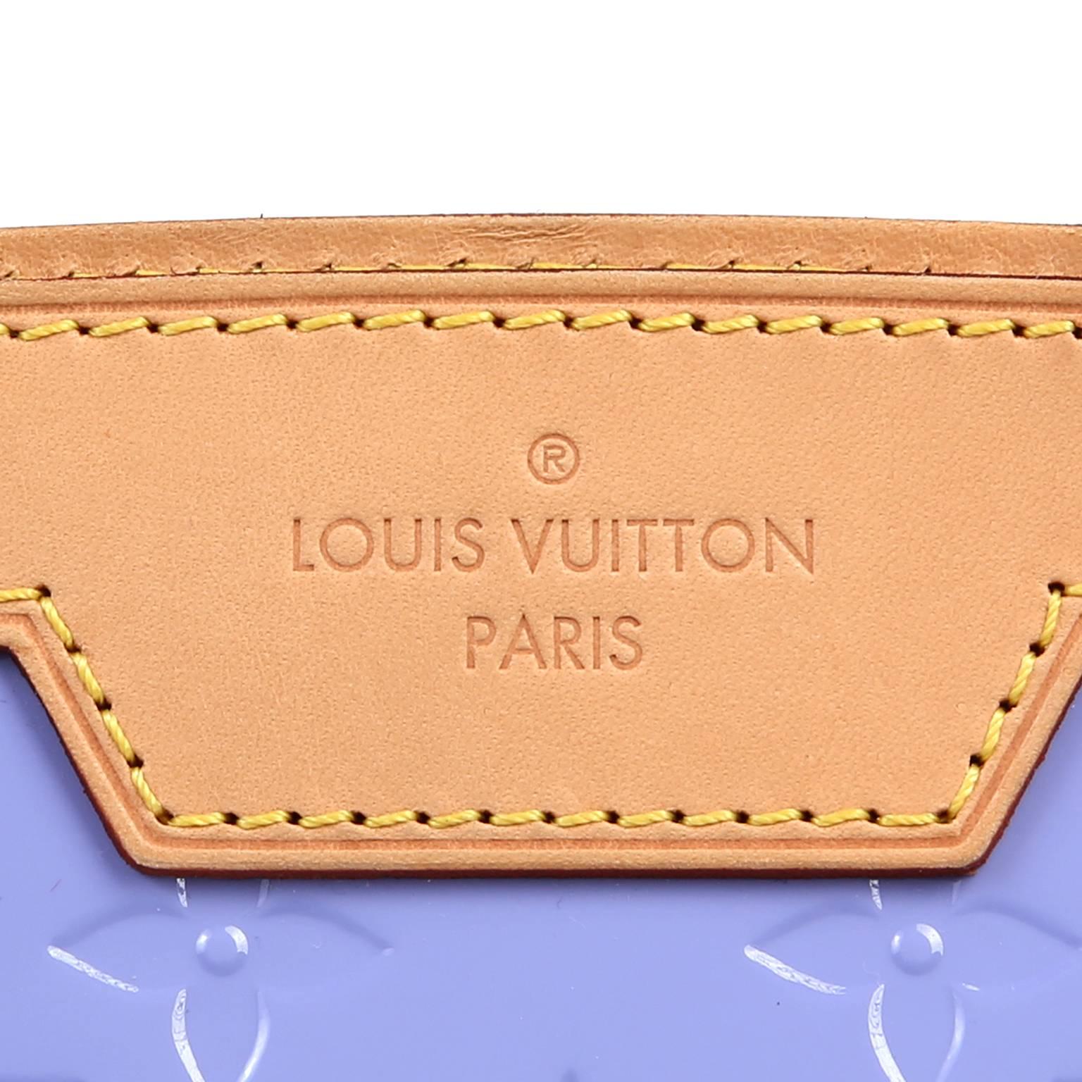Louis Vuitton Lavender Monogram Vernis Leather Brea MM For Sale 3