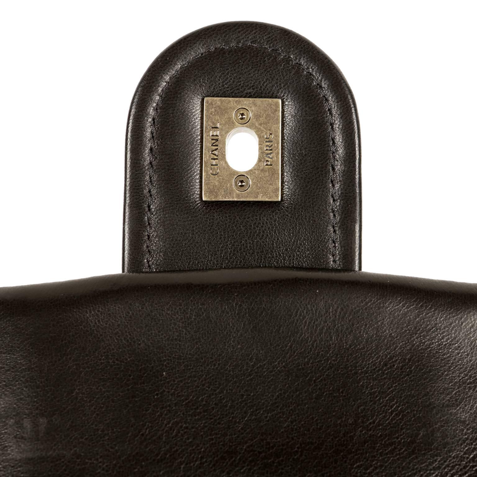 Chanel Black Calfskin and Stingray Accordion Bag For Sale 3