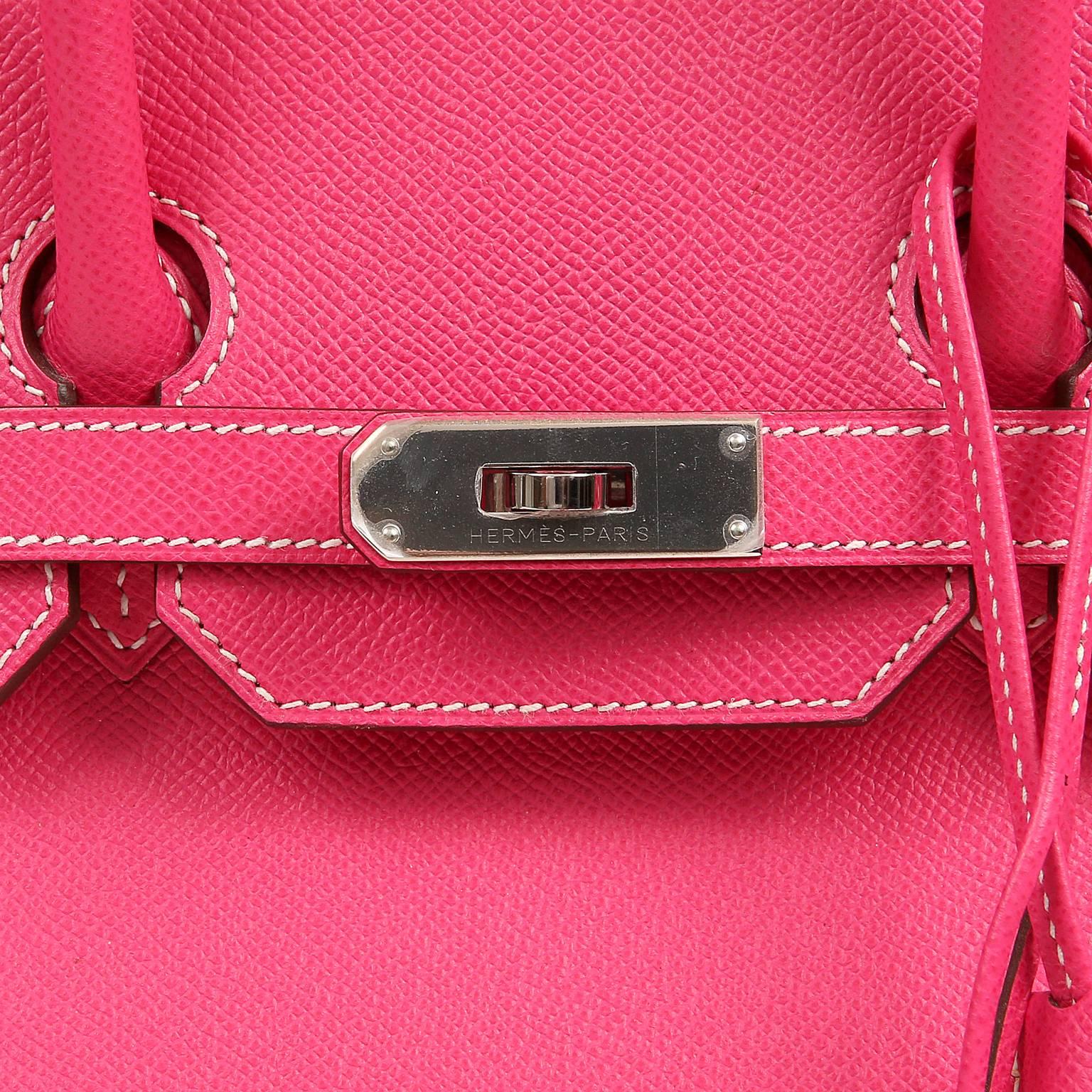 Women's Hermès Rose Tyrien Epsom Leather 35 cm Birkin Bag with PHW